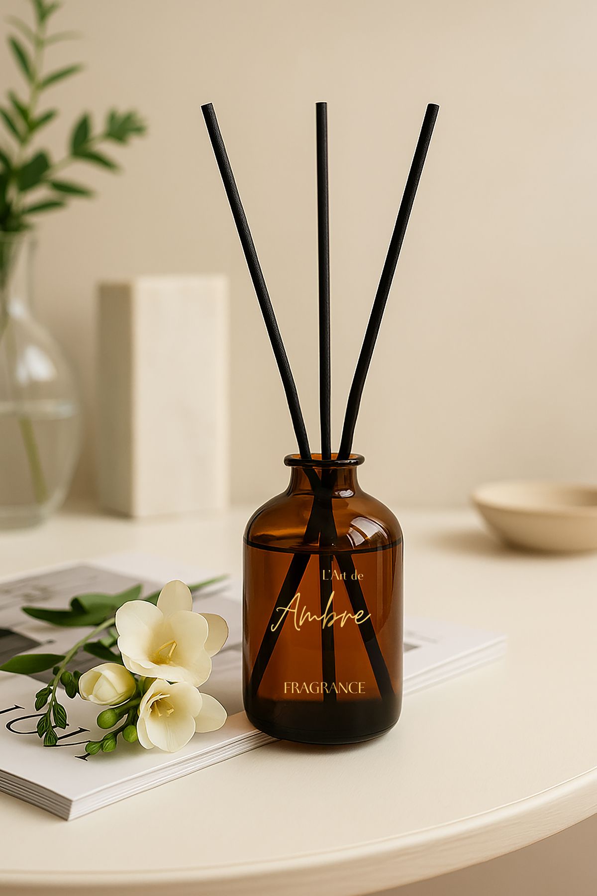 Bo Essences L’art de Ambre Oda Kokusu 100 ml – Amber Koleksiyon – %35 Esans – Bambu Çubuklu