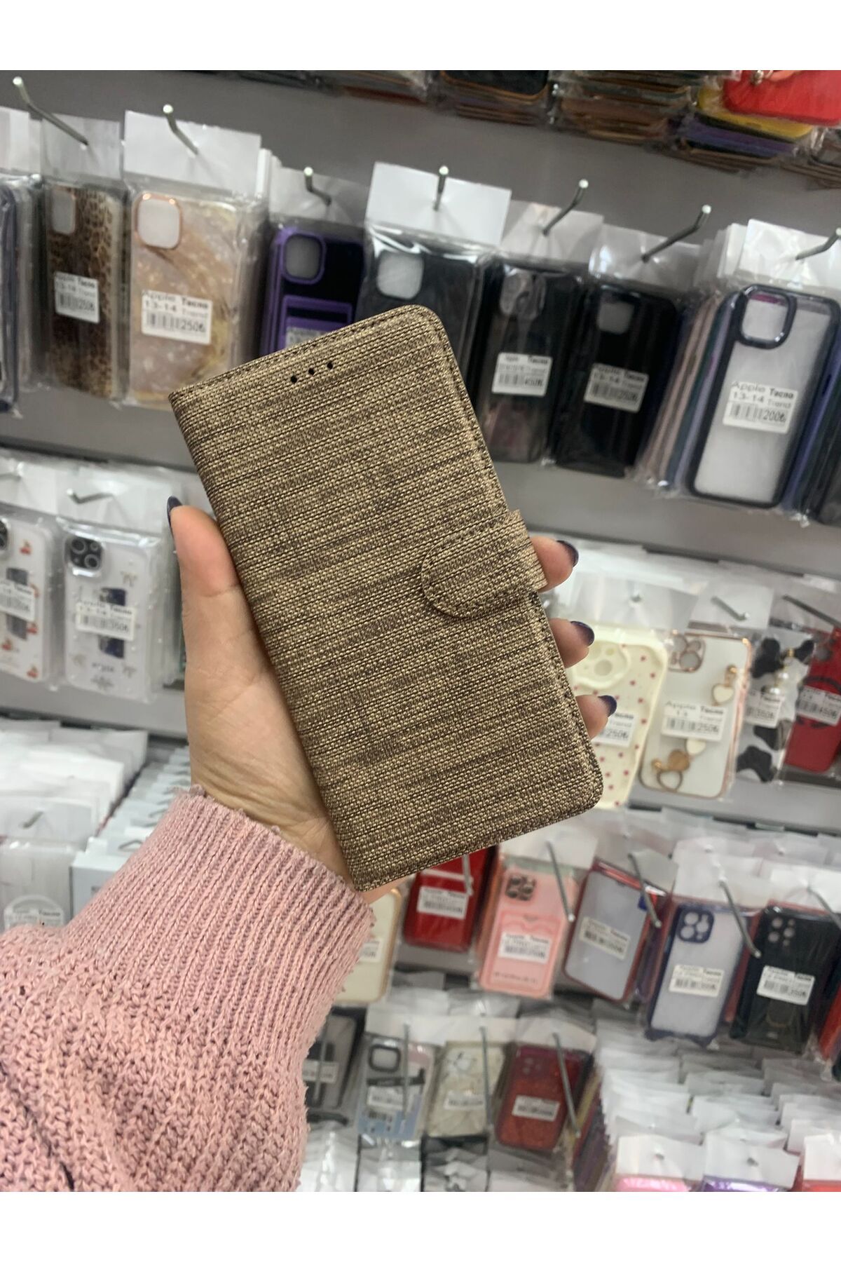 TECNOTREND Xiaomi Redmi Note 8 Kılıf çizgili çüzcanlı Kapaklı Kılıf
