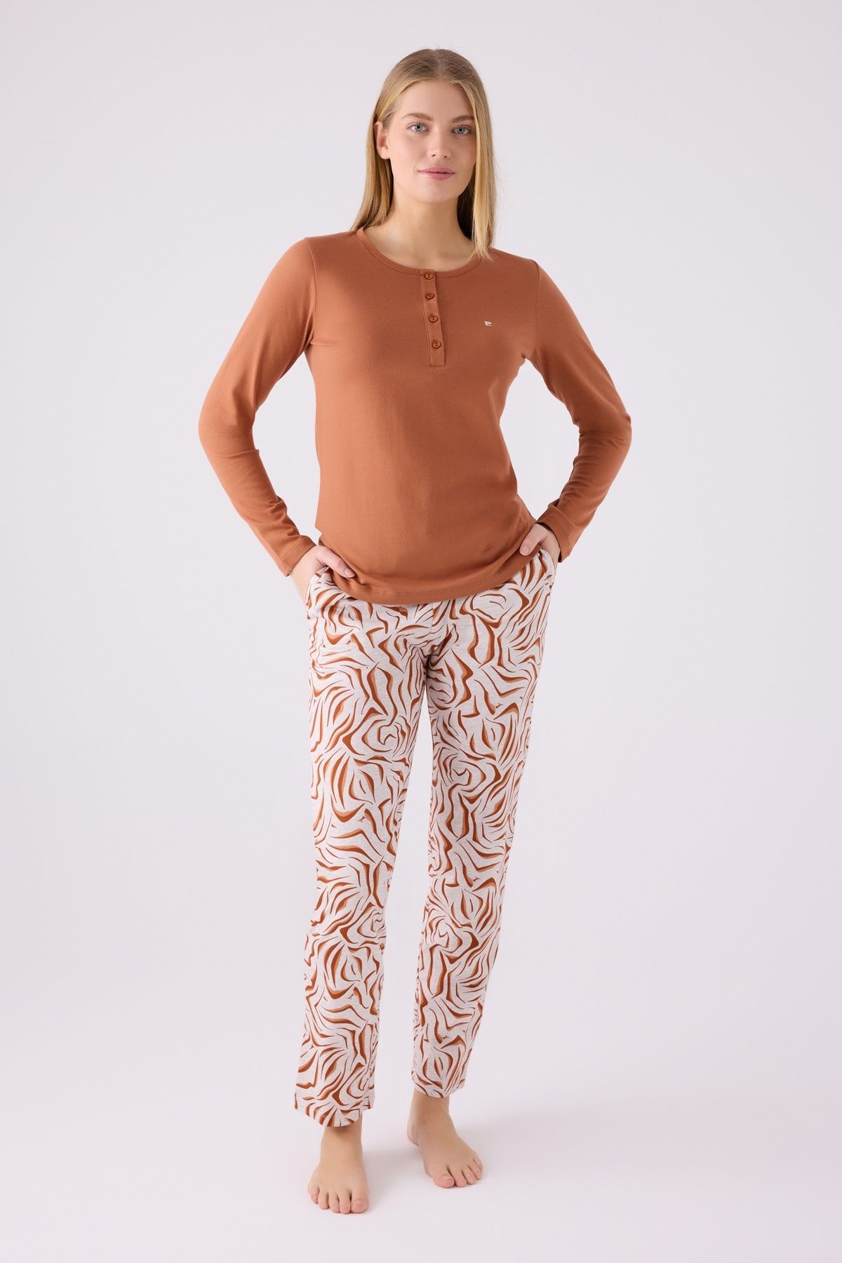 Pierre Cardin Pijama Takım Açık Kahve