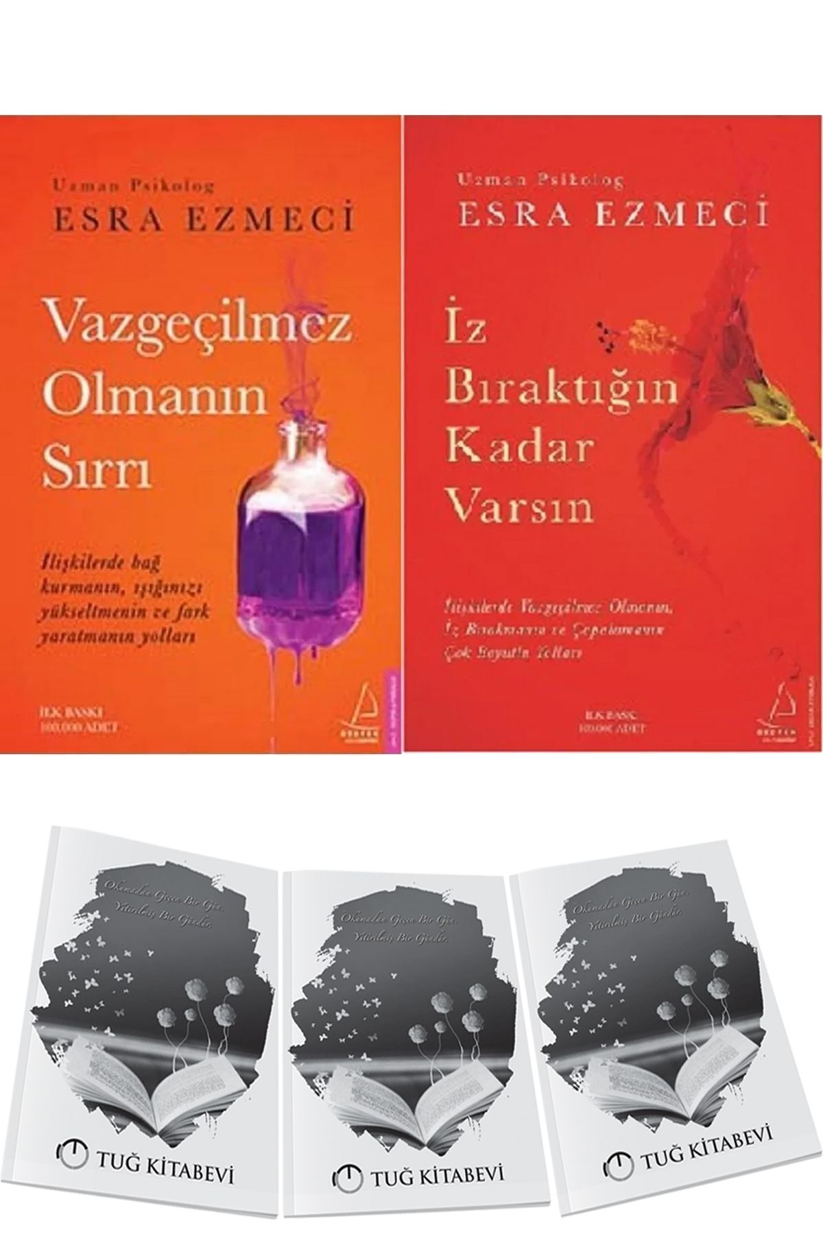 Destek Yayınları Vazgeçilmez Olmanın Sırrı ve İz Bıraktığın Kadar Varsın 2li Set Esra Ezmeci + Hediyeli