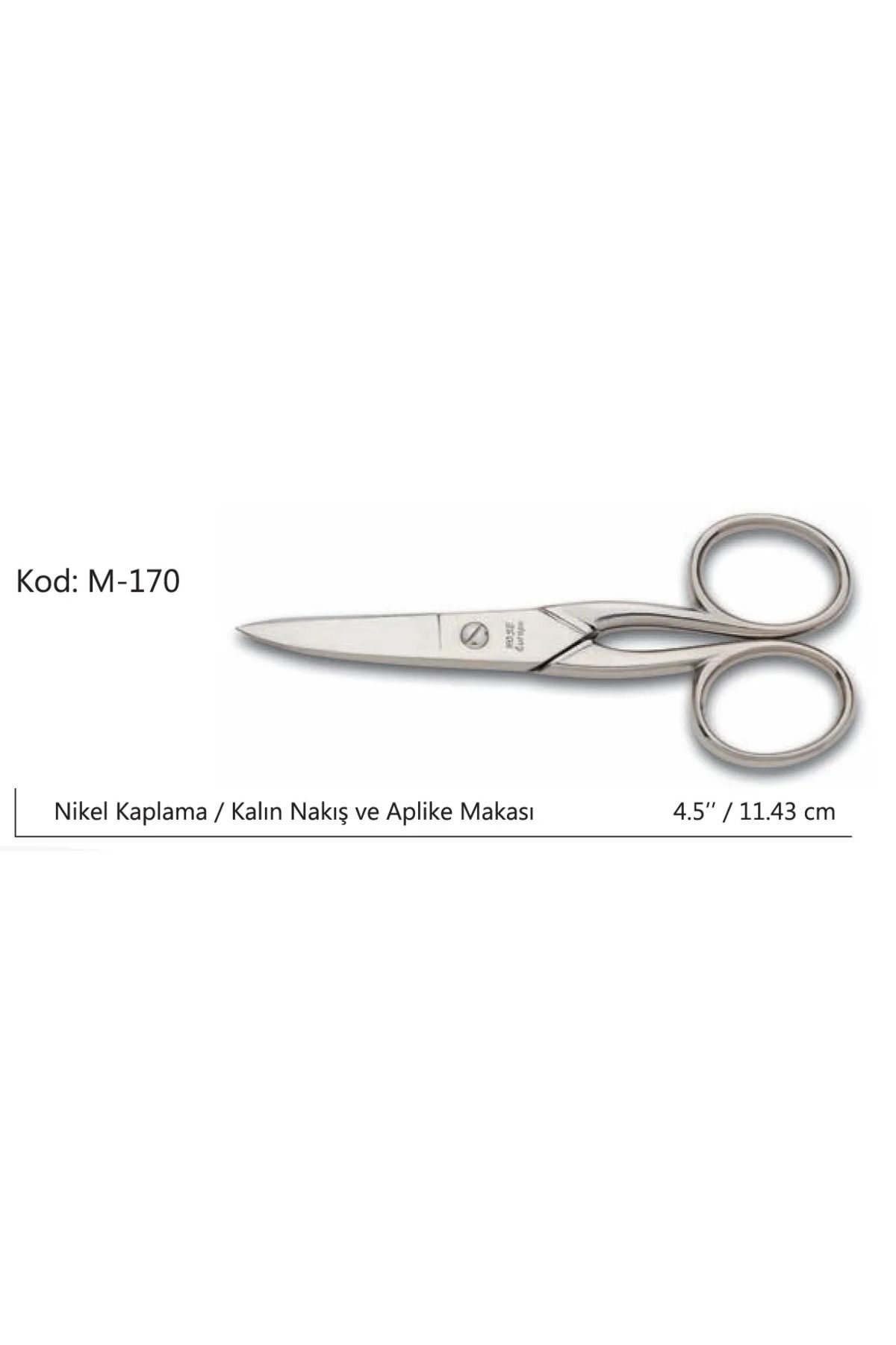 Fixport Rose Europe Kalın Nakış Makası Süper Kalite No:4.5 11,43 CM