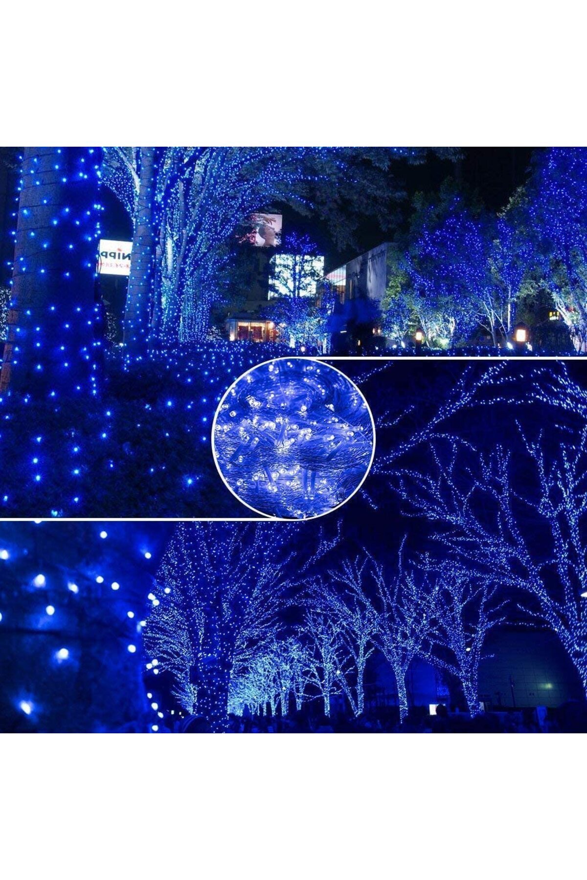 Joyful Box-Instalatie Craciun Solara Joyful Box, 500 Led-uri, 50 metri, Panou solar mare, Telecomanda, 1200mAh 3