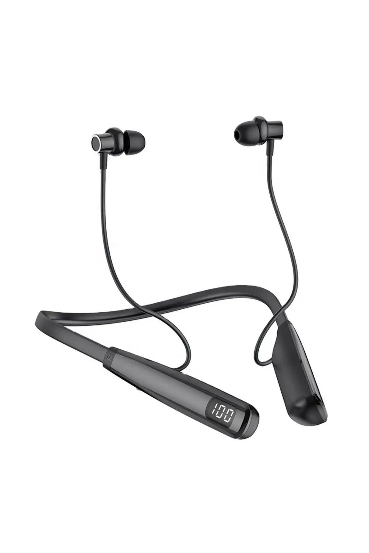 GÜMÜŞTEKNO 100 Saat Şarjlı Boyuna Takılan Kablosuz Bluetooth Kulaklık Sporcu Realme C11 Uyumlu