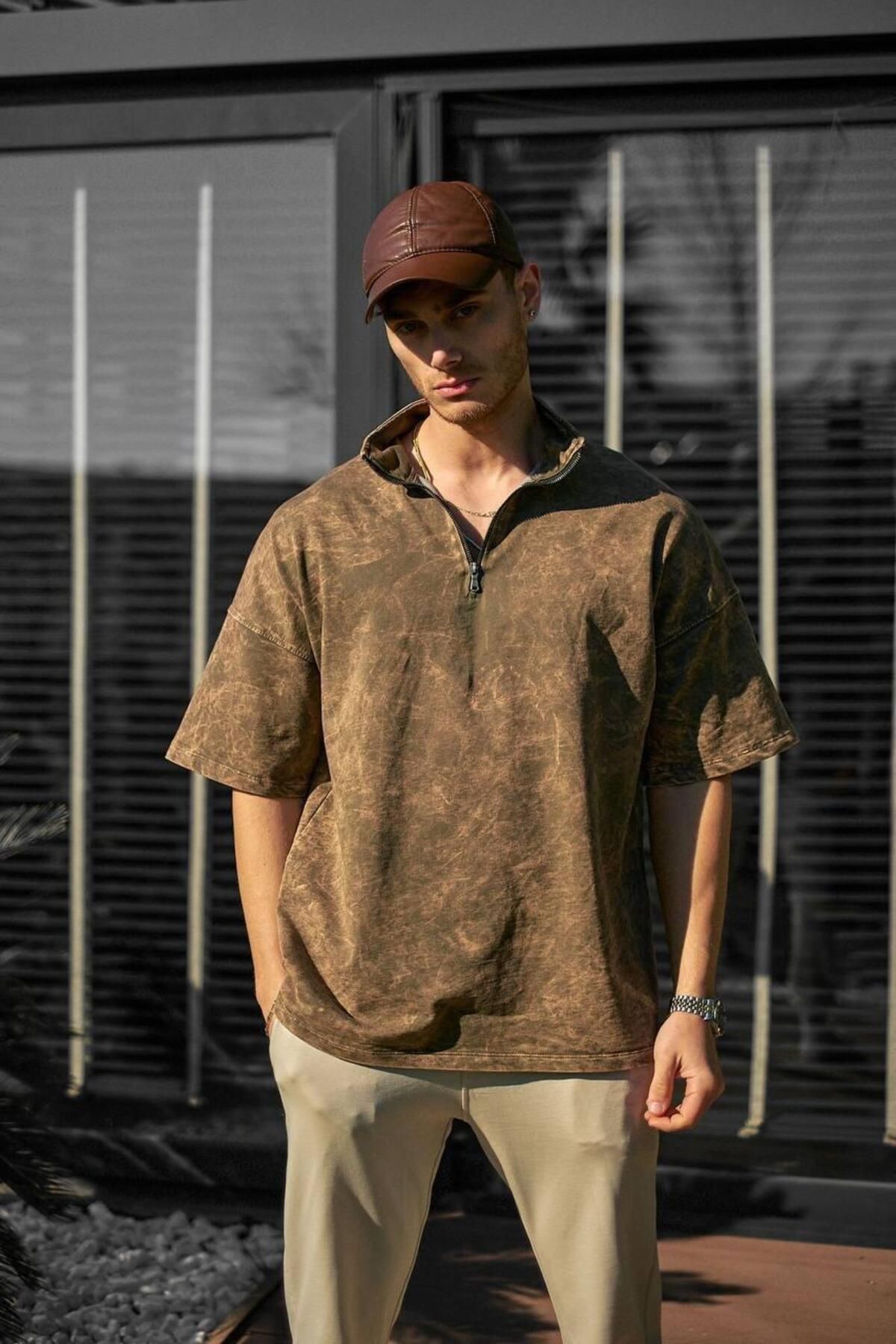 Q45collection Dik Yaka T-shirt