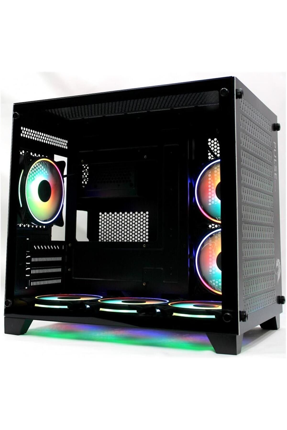 Vobotek Teknoloji Tiranozor Ti-Game Pulse Black 6 Rgb Fan Black Mesh Gamıng Kasa Power Yok