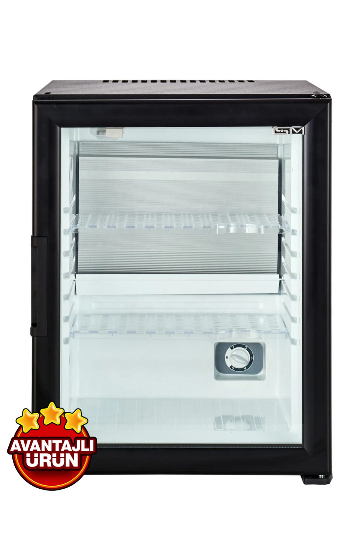 ISM Minibar Mini Buzdolabı Otel Tipi, Cam Kapılı Sessiz Çalışan Siyah Renk