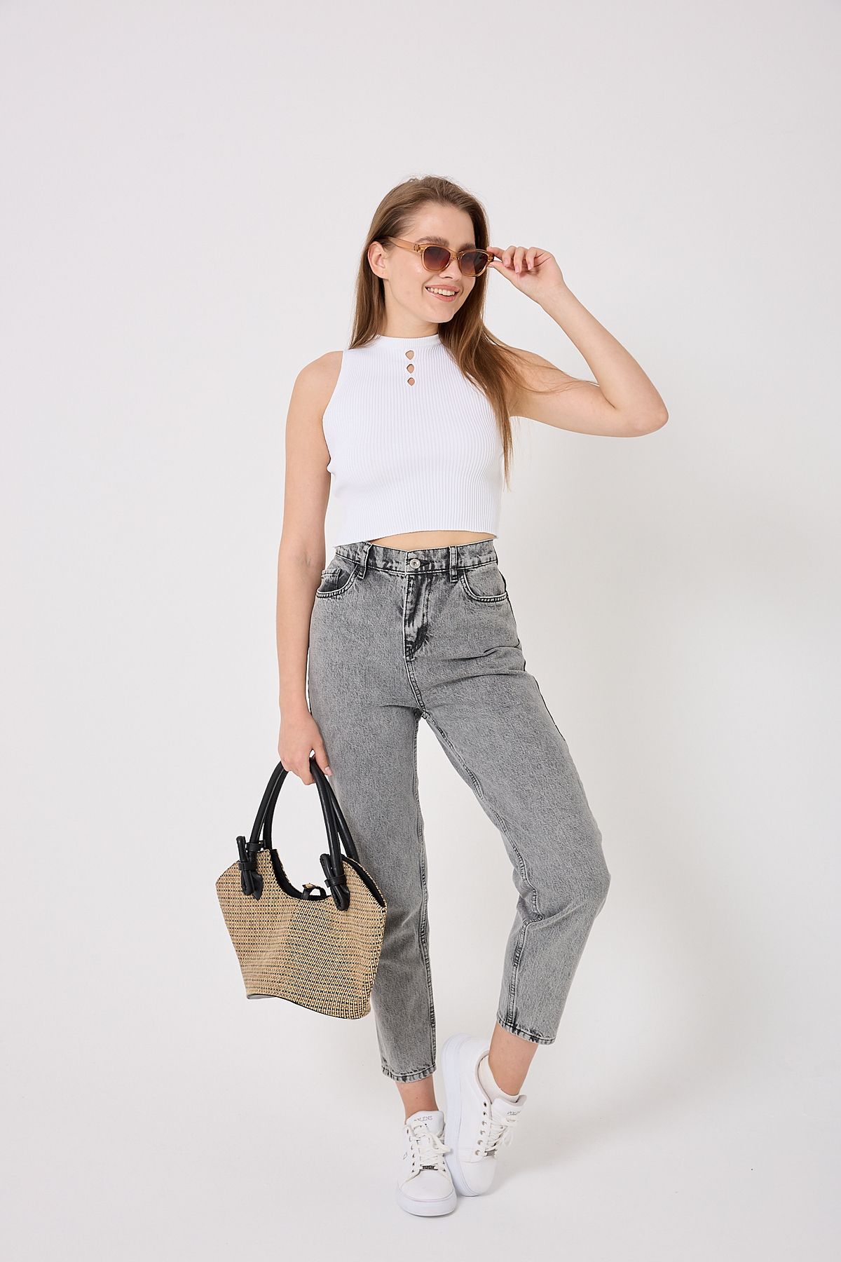 ADENLİNA Mom Denim Pantolon