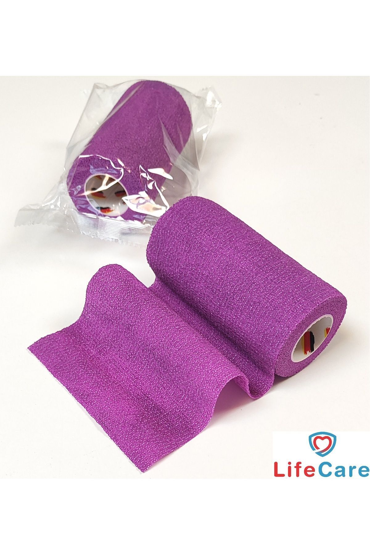 SerenityHaven Koban bandaj 10cm Mor kendine yapışan bandaj