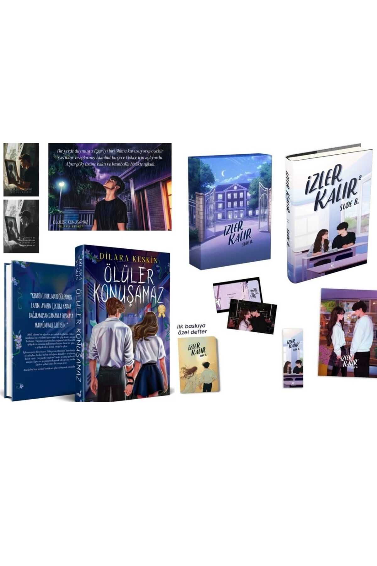 İndigo Kitap Ölüler Konuşamaz Ciltli / İzler Kalır 2 Kutulu Ciltli 2 Kitap Sude B. Pukka Yayınları