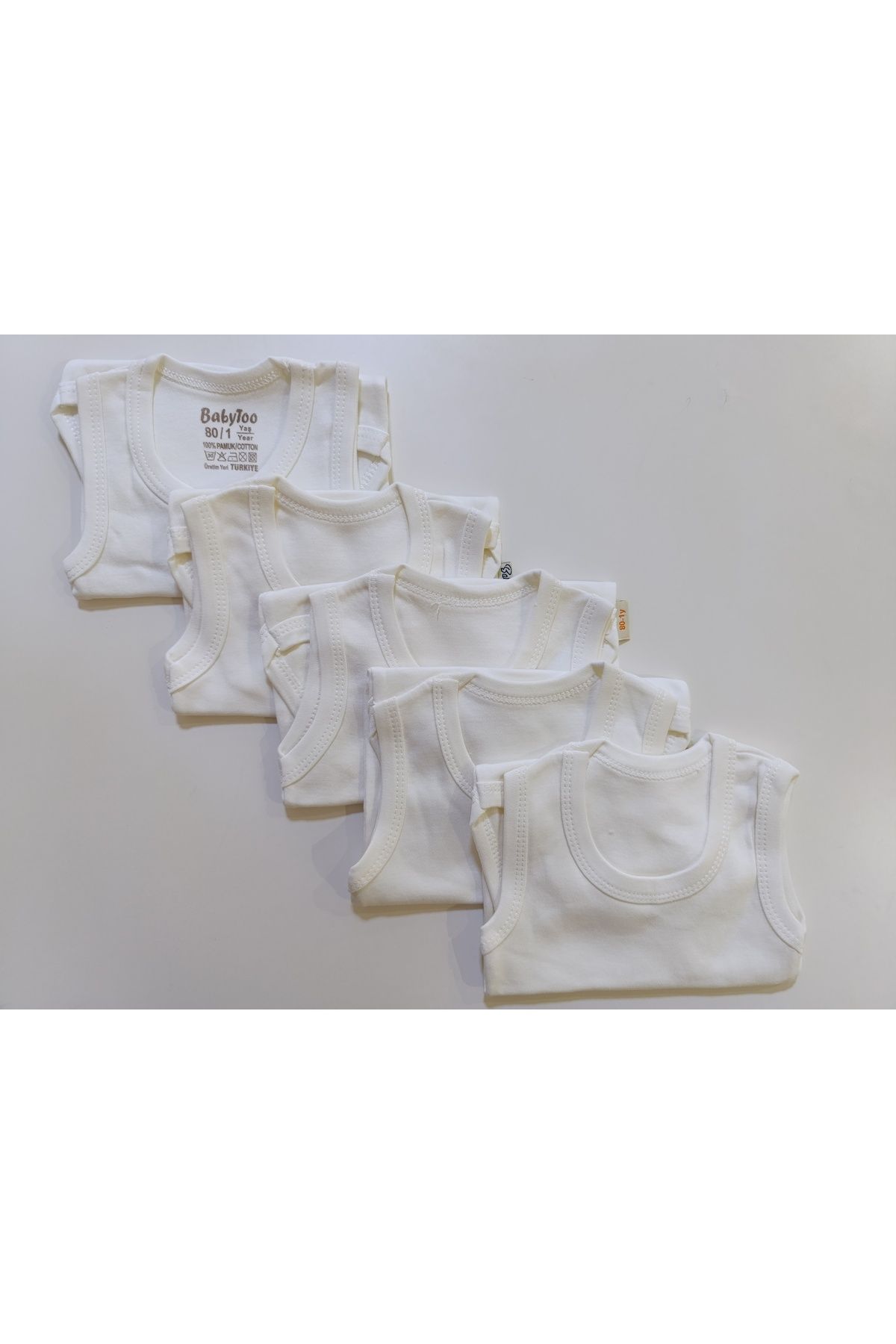 Babytoo %100 Organik Pamuk 5'li Bebek Çıtçıtlı Body Zıbın