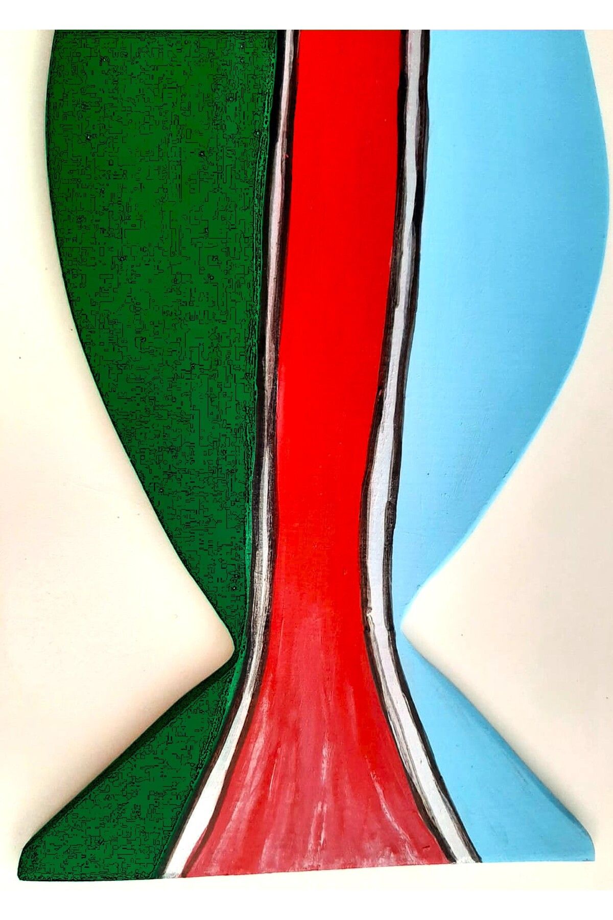 ELSA Renkli Balık Şeklinde Duvar Süsü | El Yapımı | MDF – 40x17 cm