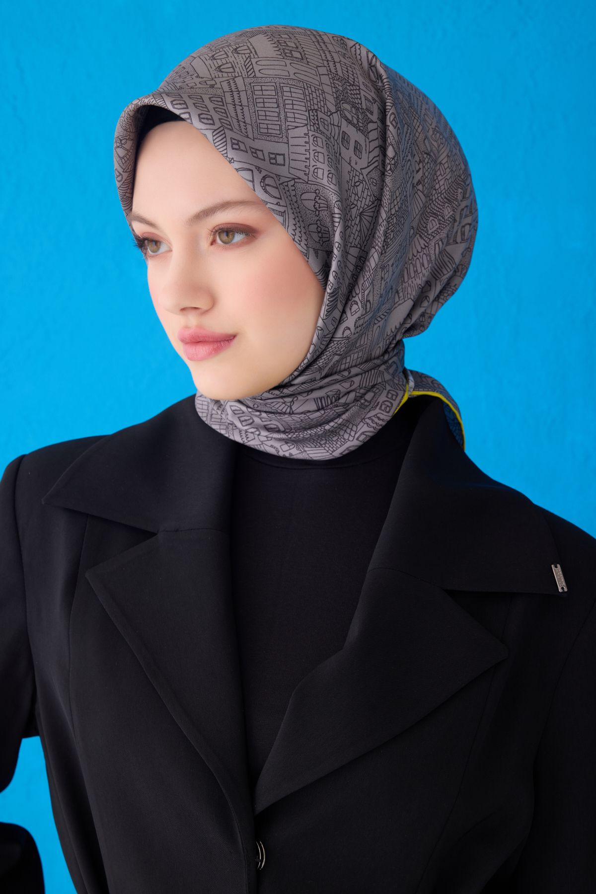 Belli BELLİ SAF İPEK EŞARP 4110D (TWİLL)-65