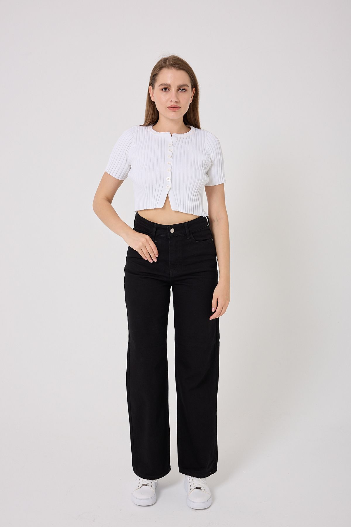 ADENLİNA Palazzo Denim Pantolon