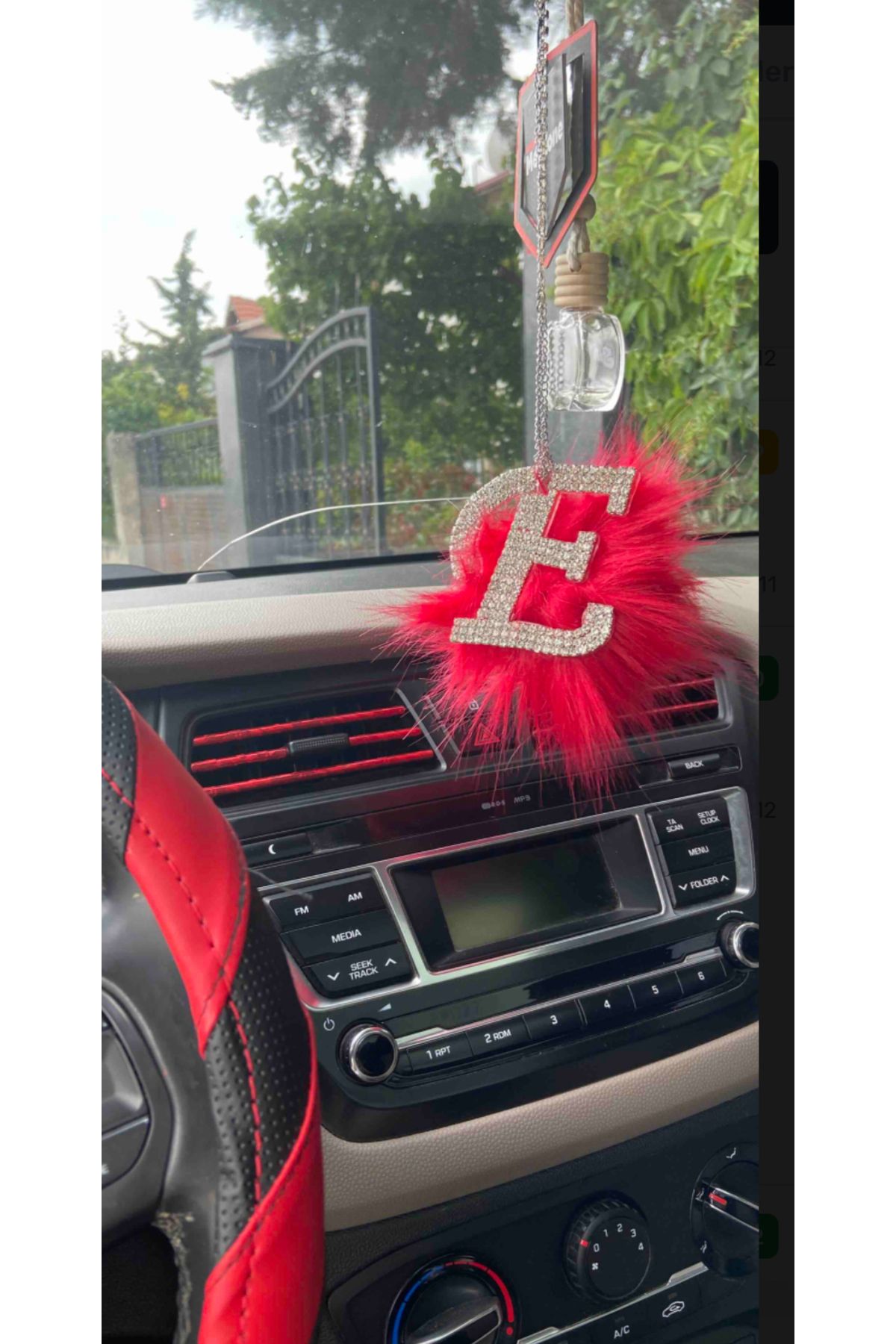 Arabasına Aşıklar Kulubü-White Feather Letter Set, Backview Ornament and Keychain (Send a Message with the Letter You Want) 5
