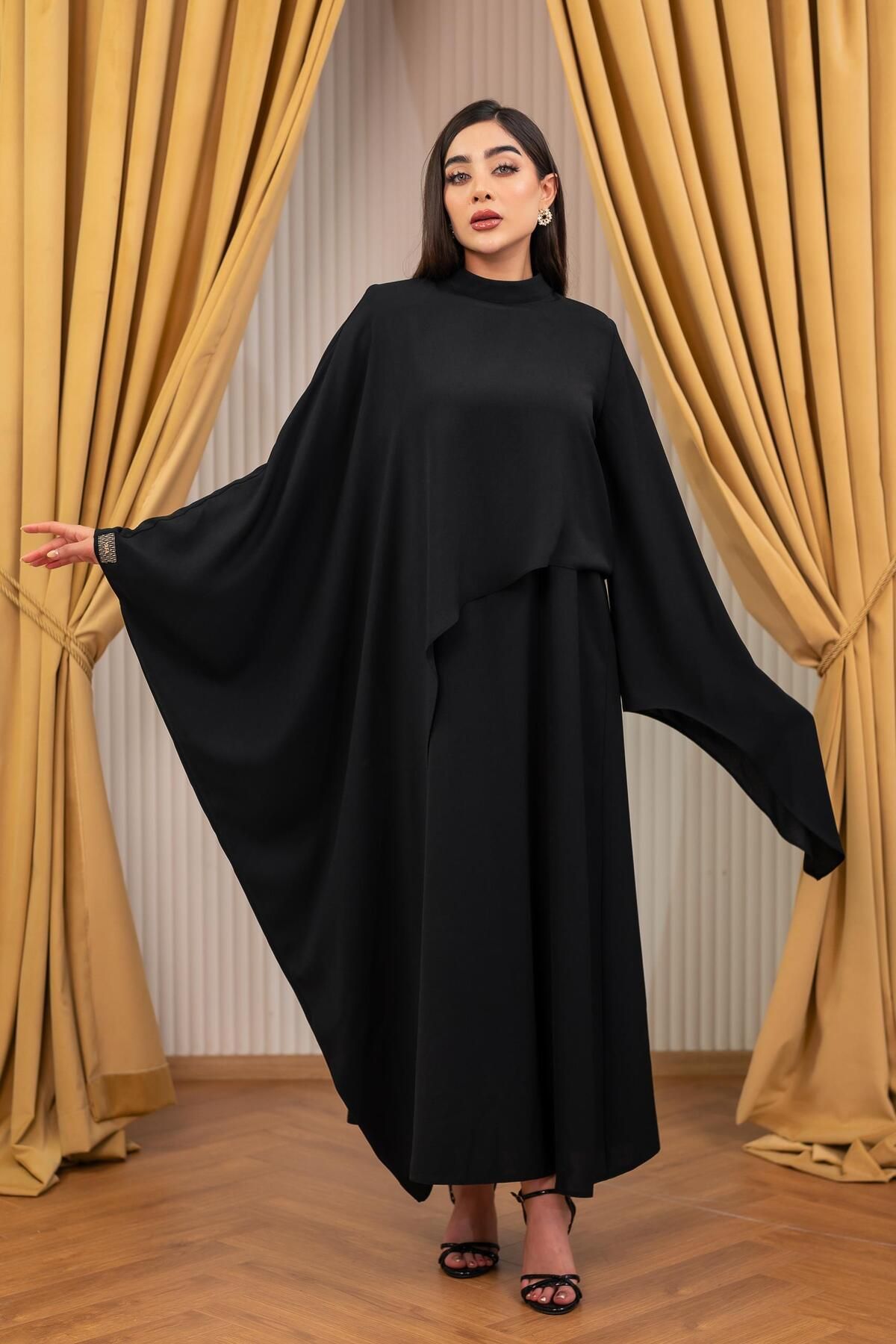 YAFA CLOTHING & ACCESSORIES Tunik Elbise İkili Takım Siyah