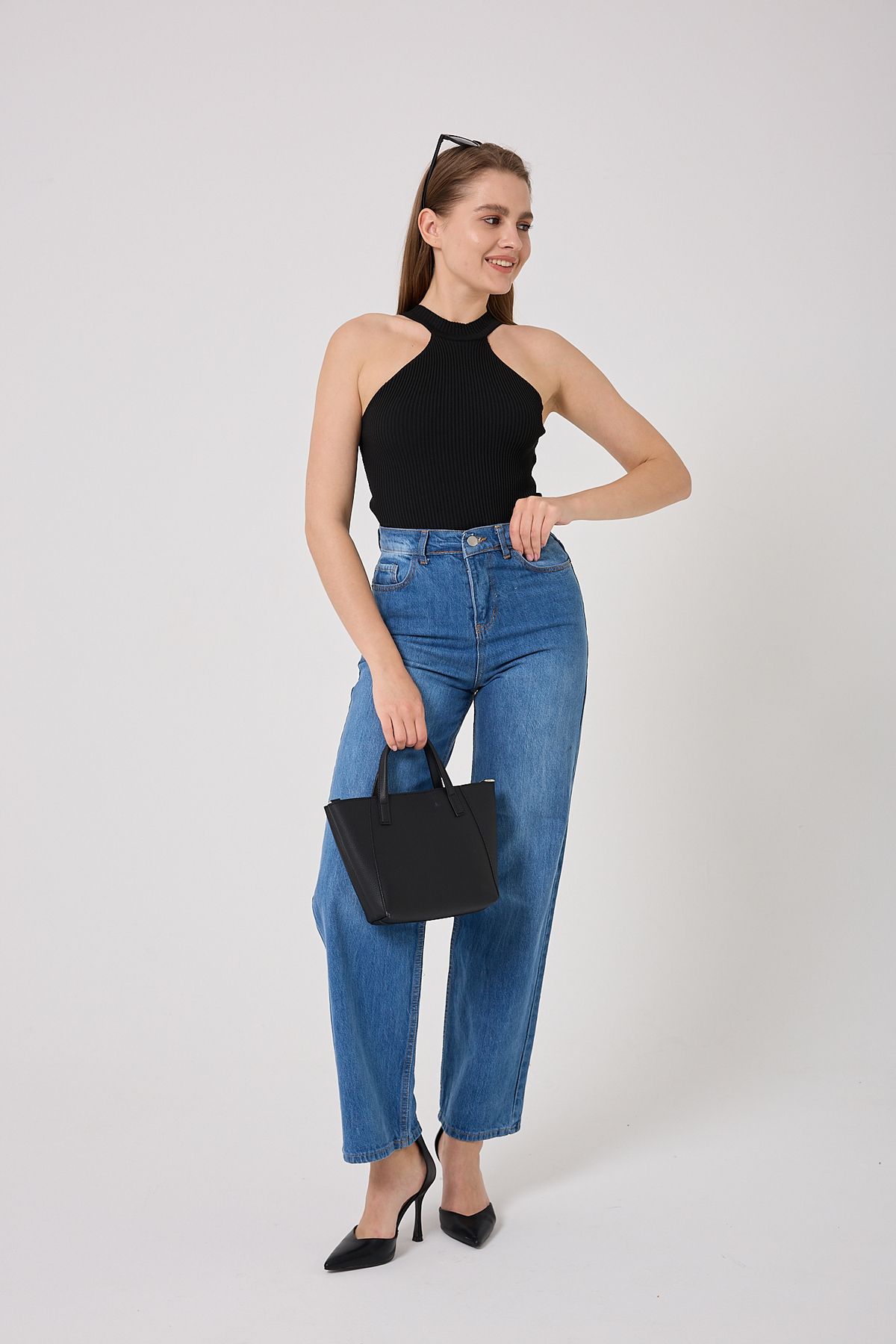 ADENLİNA Palazzo Denim Pantolon