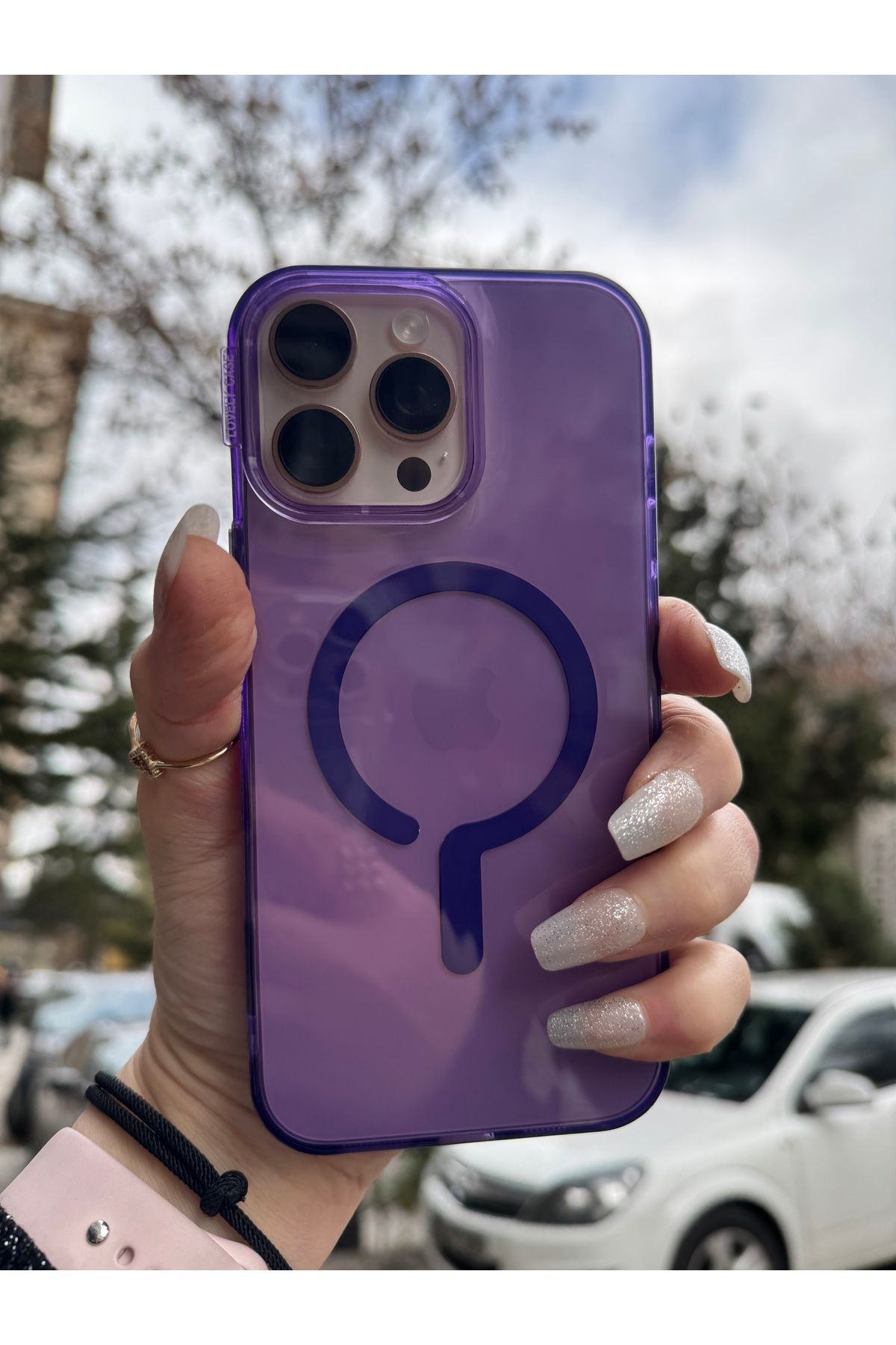 DÜNYA AKSESUAR iPhone 12 pro max uyumlu renkli şeffaf megsafe şarj tam koruma sert silikon kılıf