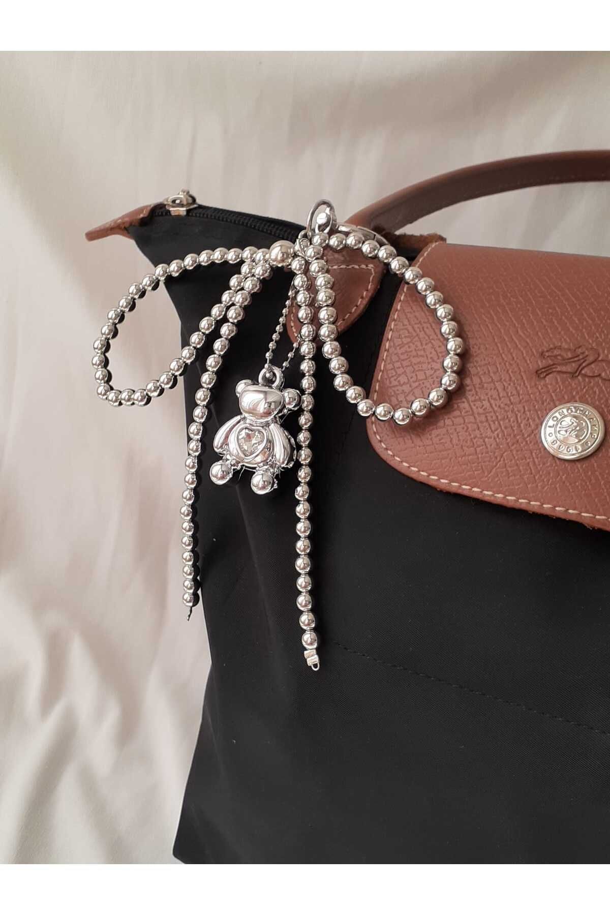 bijoux uniques Fiyonklu&Ayıcıklı Çanta Charmı