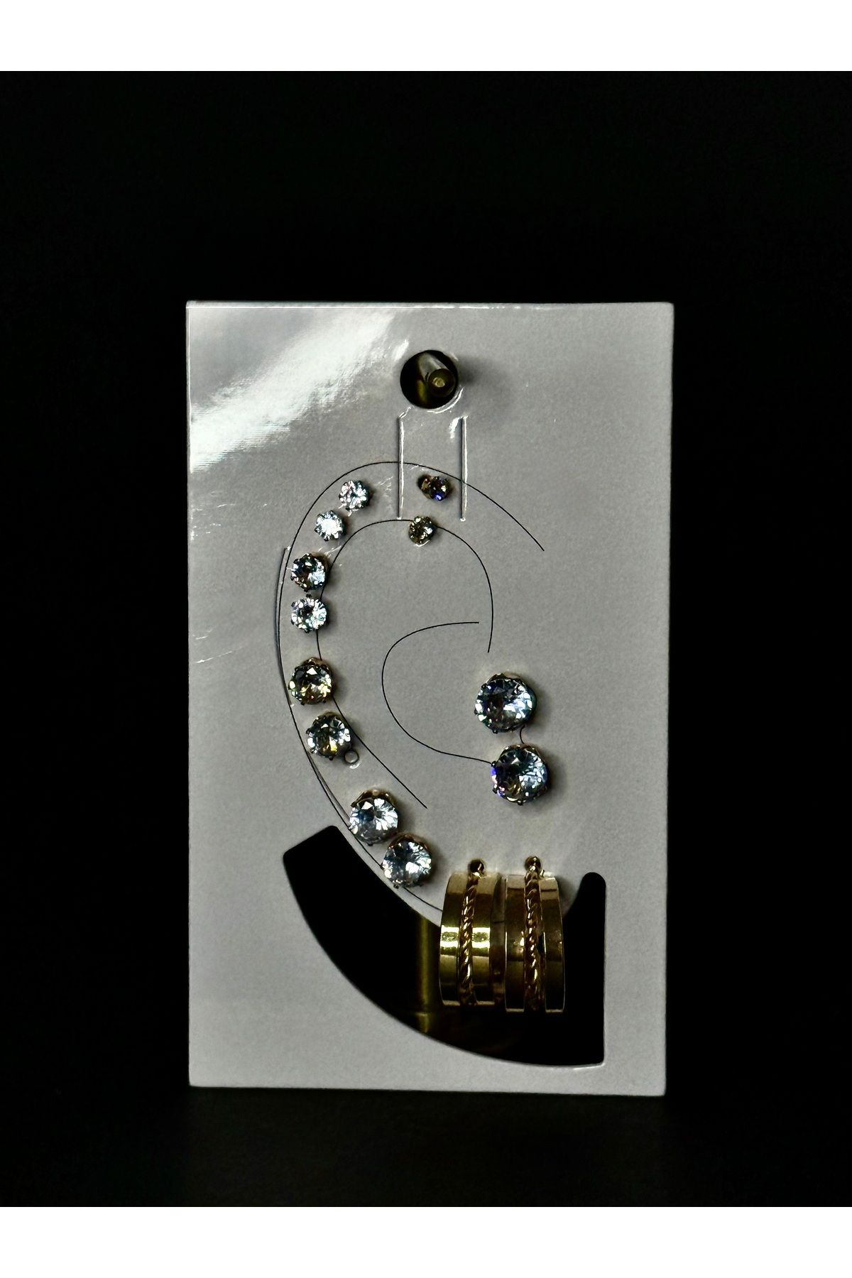LİORİNAS Piercing Çelik Küpe Set