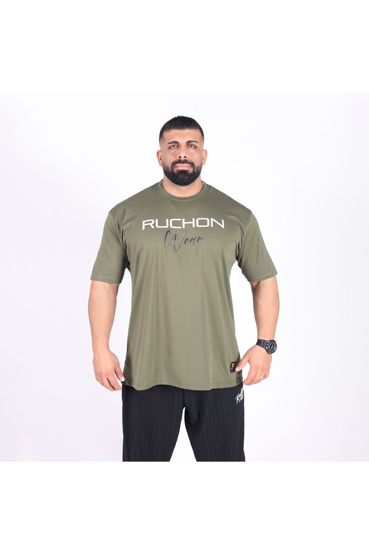 RUCHON NUTRITION Erkek Fit Kalıp Spor Tişört | %100 Pamuk Basic T-shirt - RUCHON FITSIZE DESIGNED IN USA
