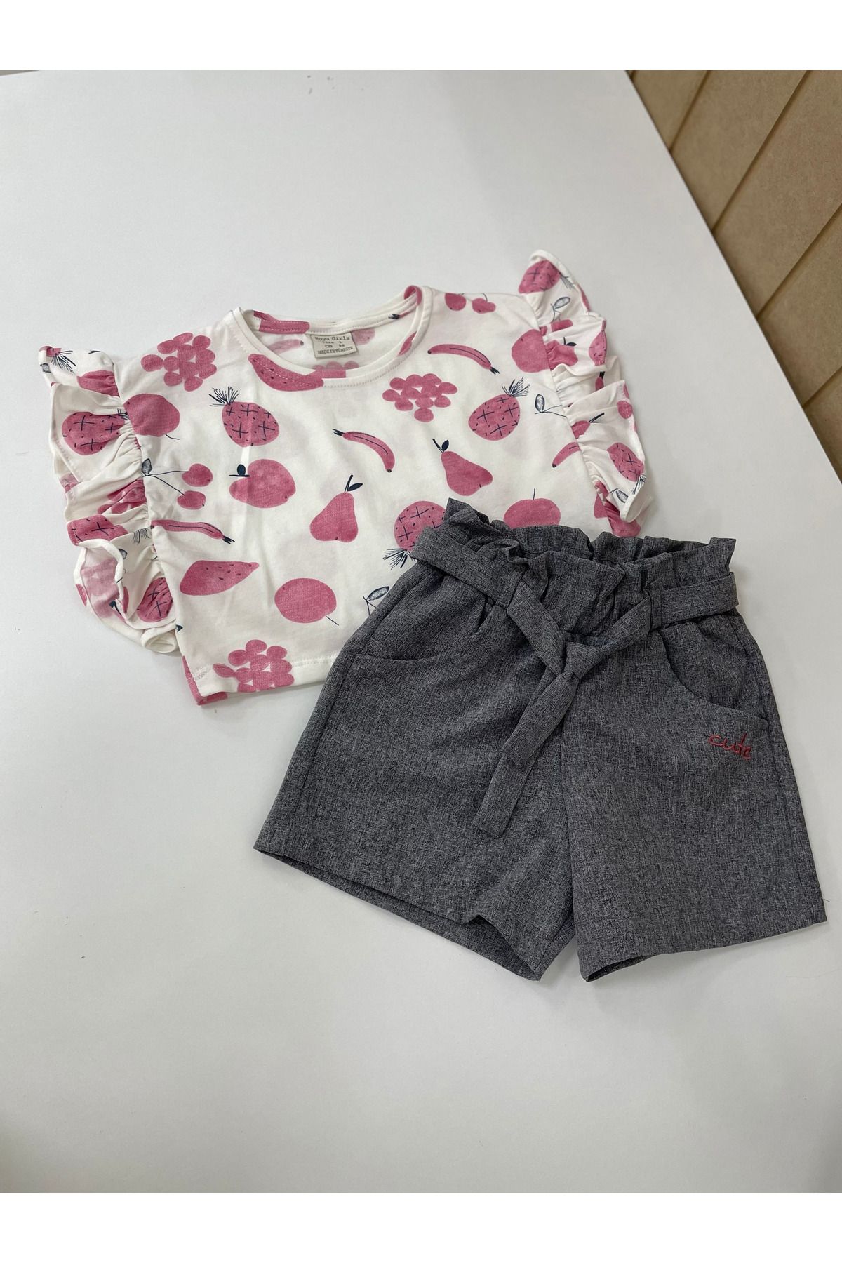 Babywom Panço Tipi Yazlık Şortlu Kız Takım