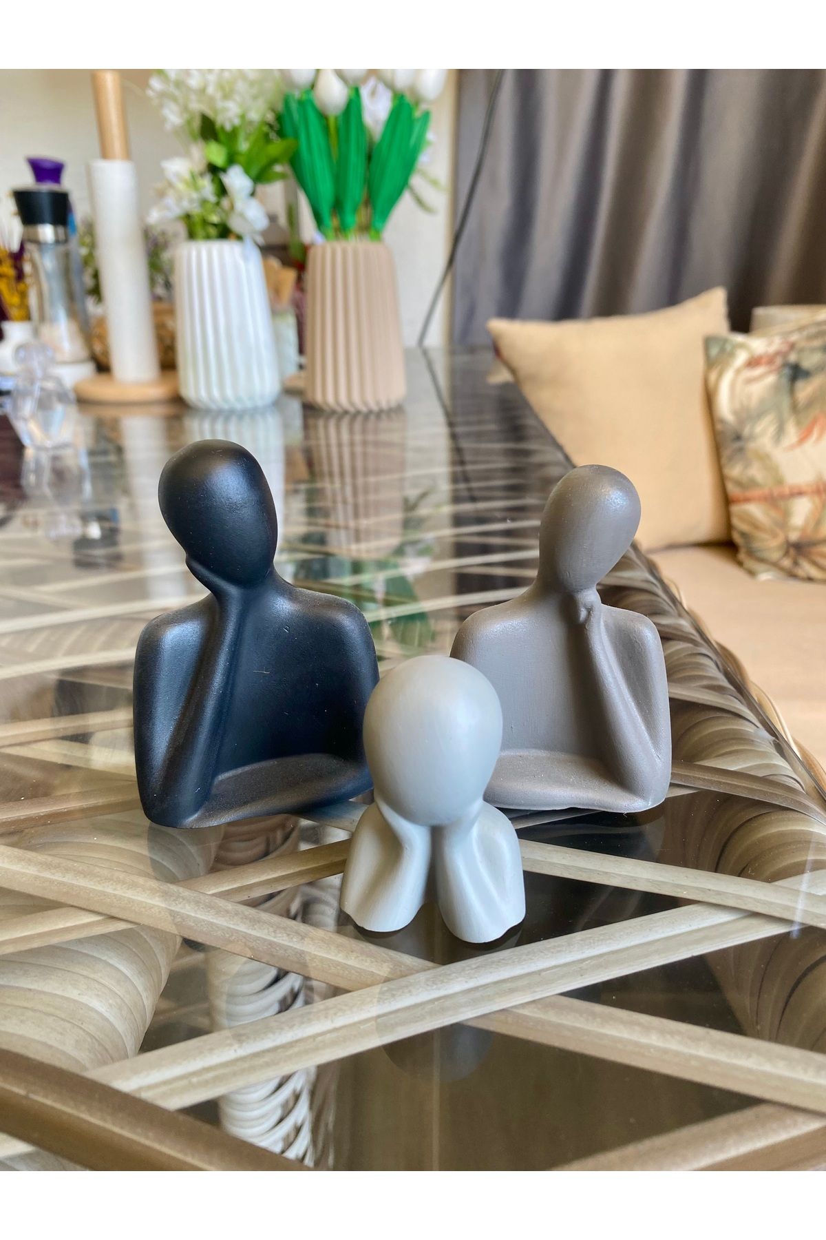 Biepoksi Siyah Gri Aile Set 3 Parça