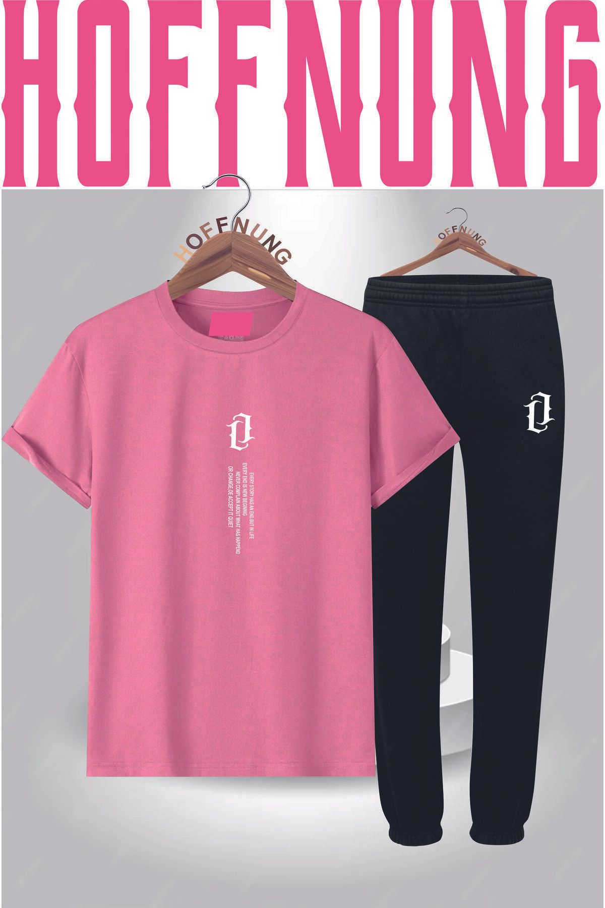 HOFFNUNG Full Pants Aşk Mektubu Dık Baskılı Hoffnun G Tshirt