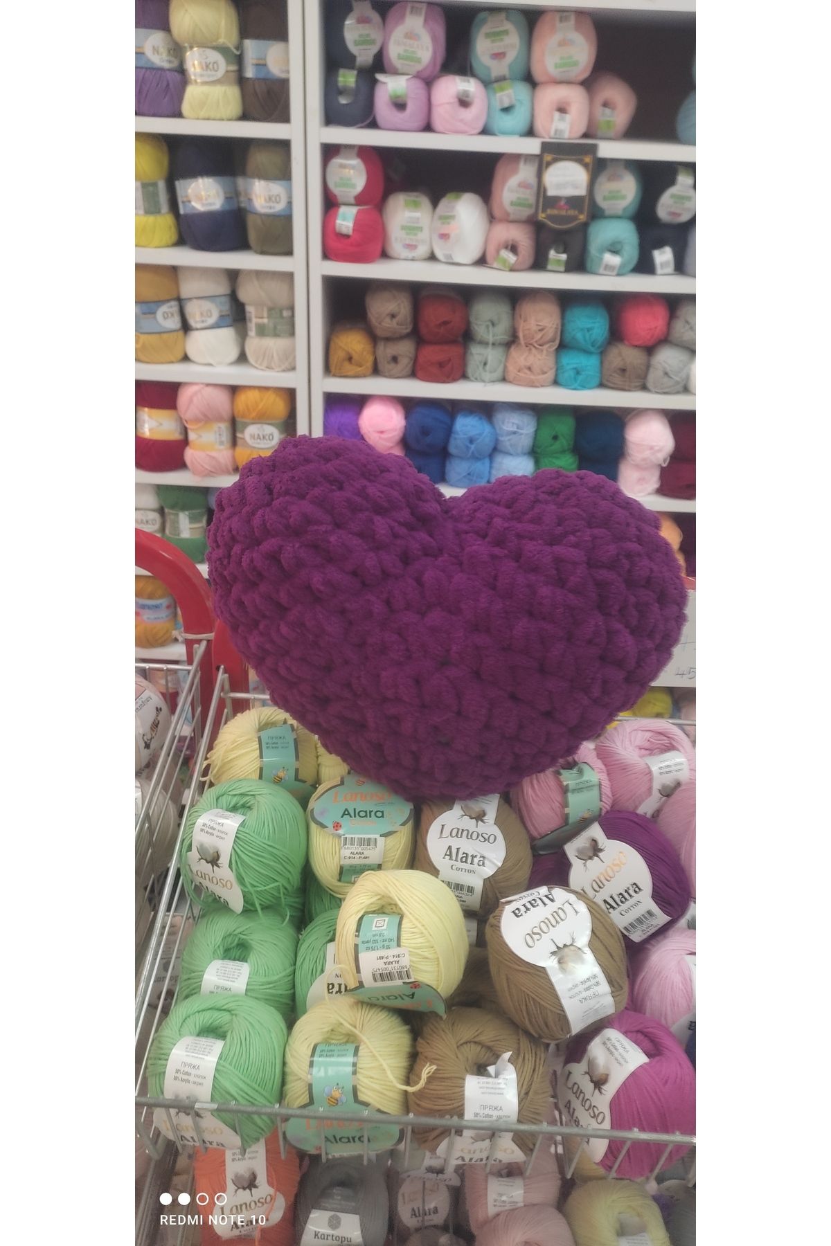 Kevser nur tuhafiye Mor kalpli yastık