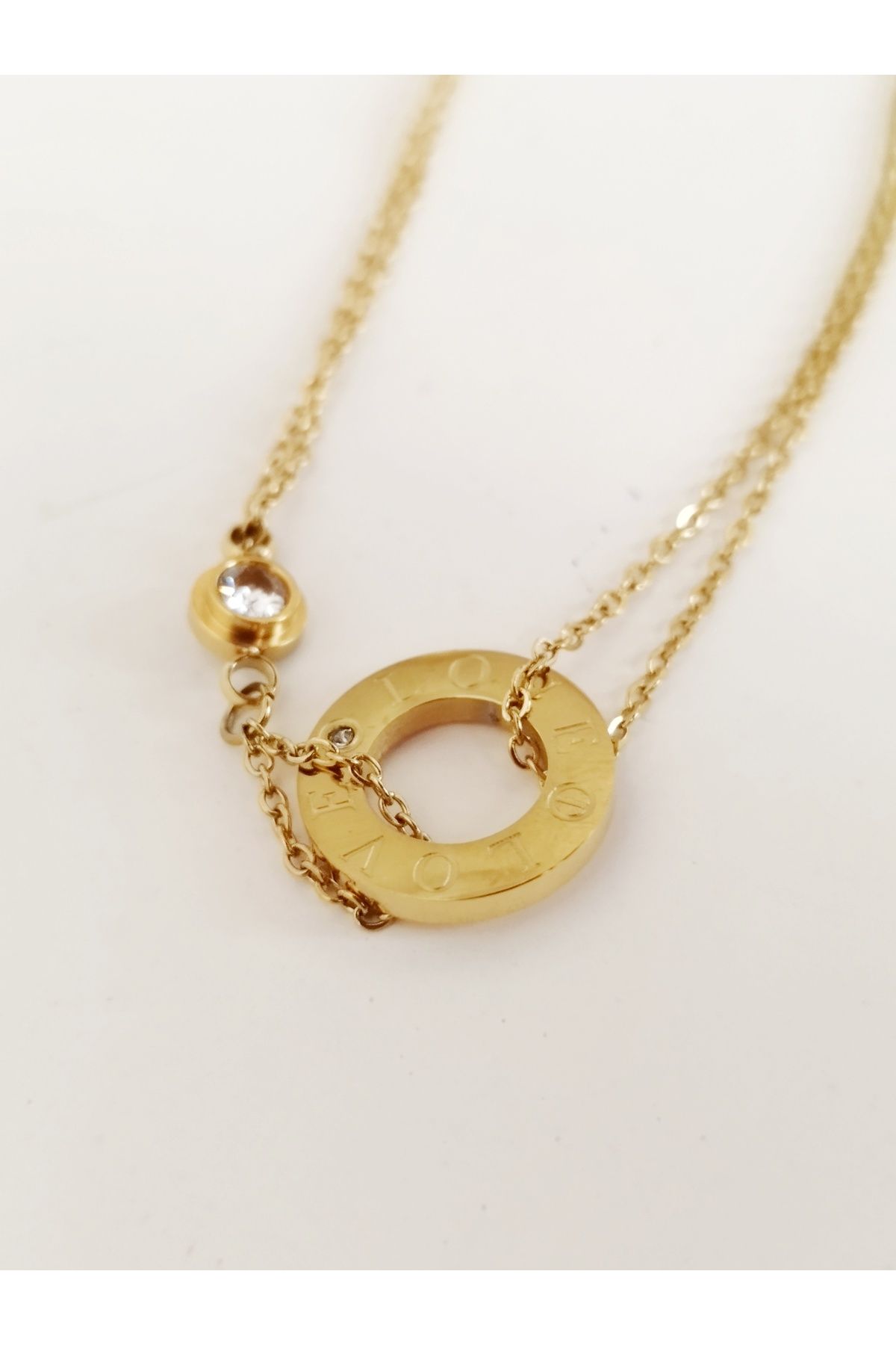 LADYBİRDAKSESUAR Cartierrr Love Çember Aşk Çelik kolye