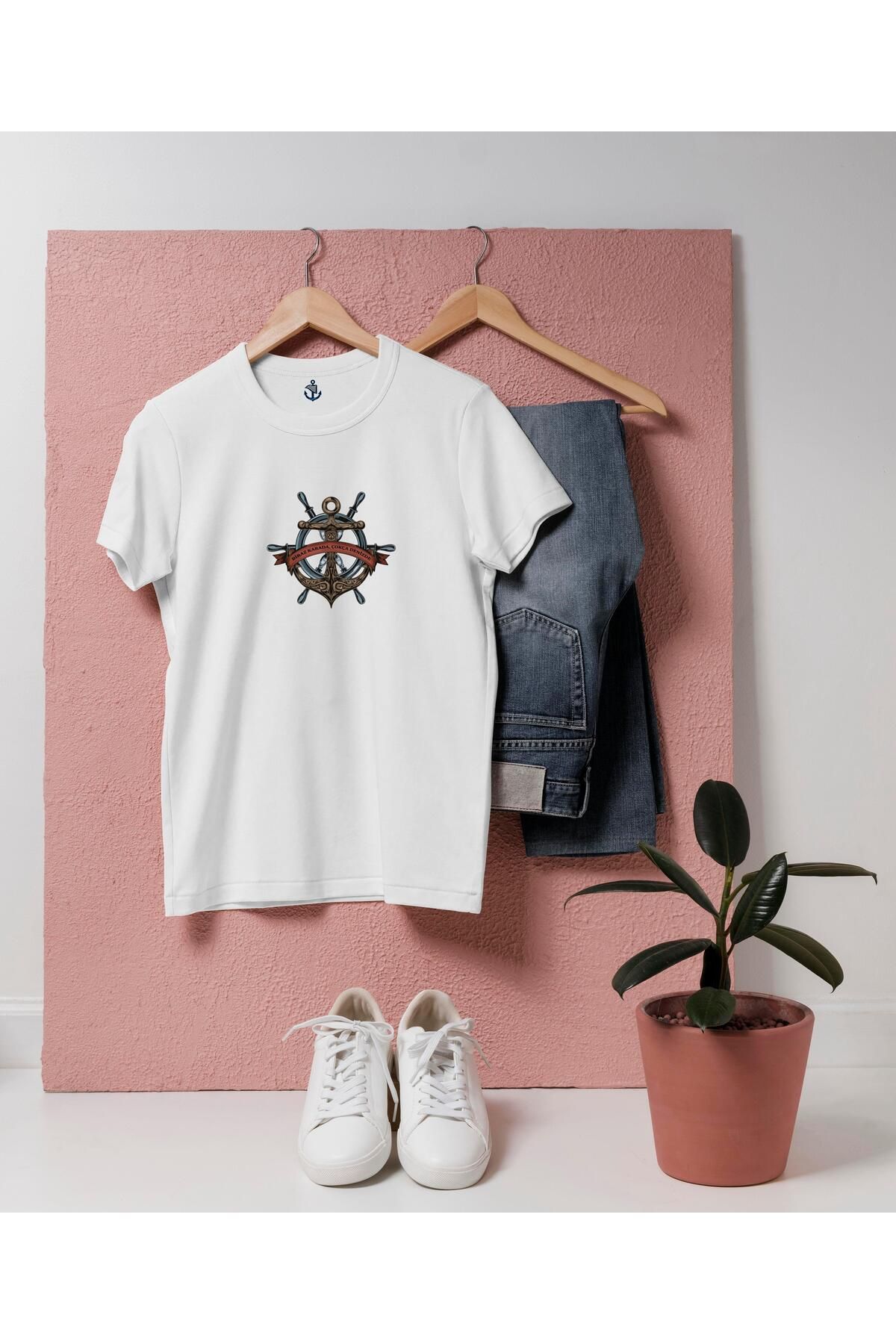 bahriyeli.jpeg Oversize Biraz Karada, Çokça Denizde Tasarımlı Unisex T-Shirt