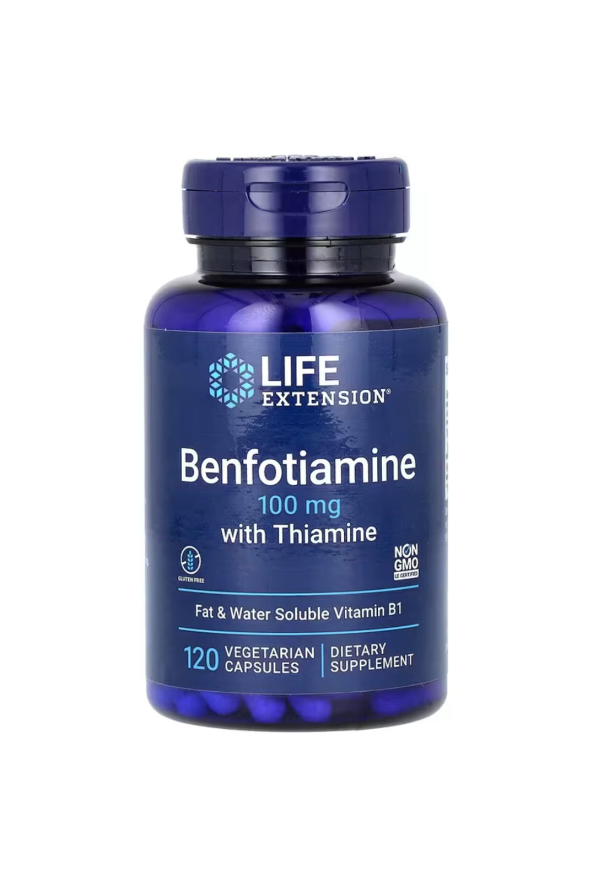 Life Extension , Benfotiamine with Thiamine, 100 mg, 120 Vegetarian Capsules