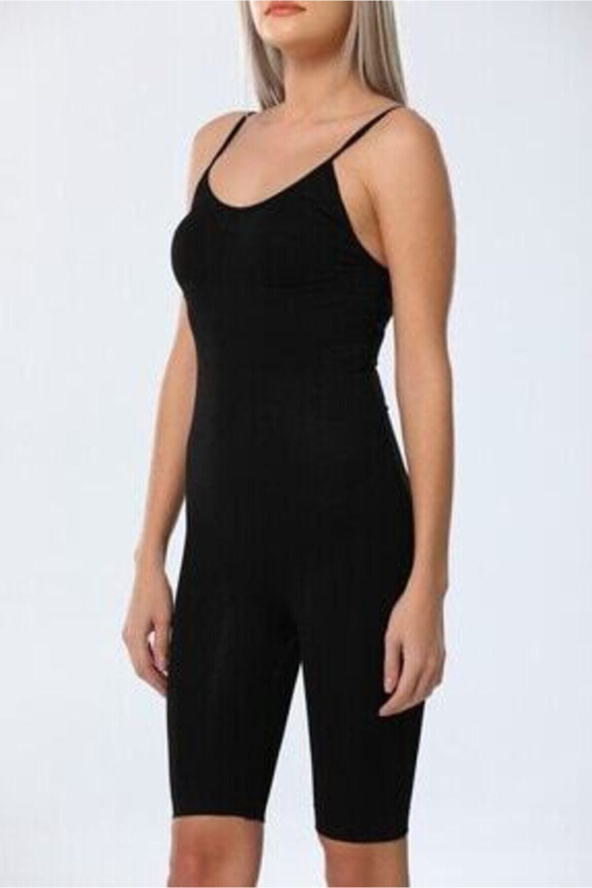 SerenityHaven Kadın Siyah Tam Boy Korse Body
