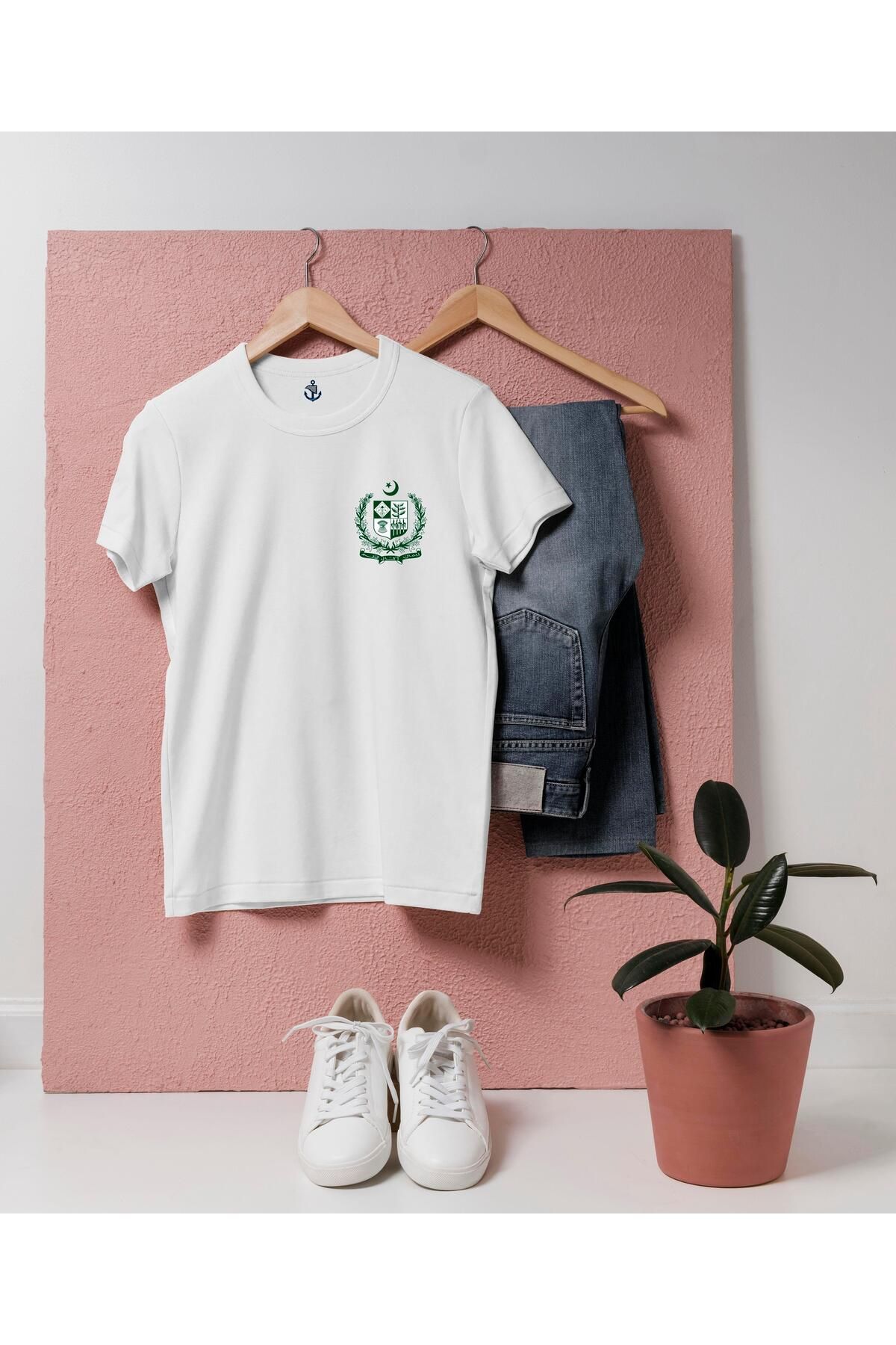 bahriyeli.jpeg Oversize Pakistan Ulusal Amblem Tasarımlı Unisex T-Shirt