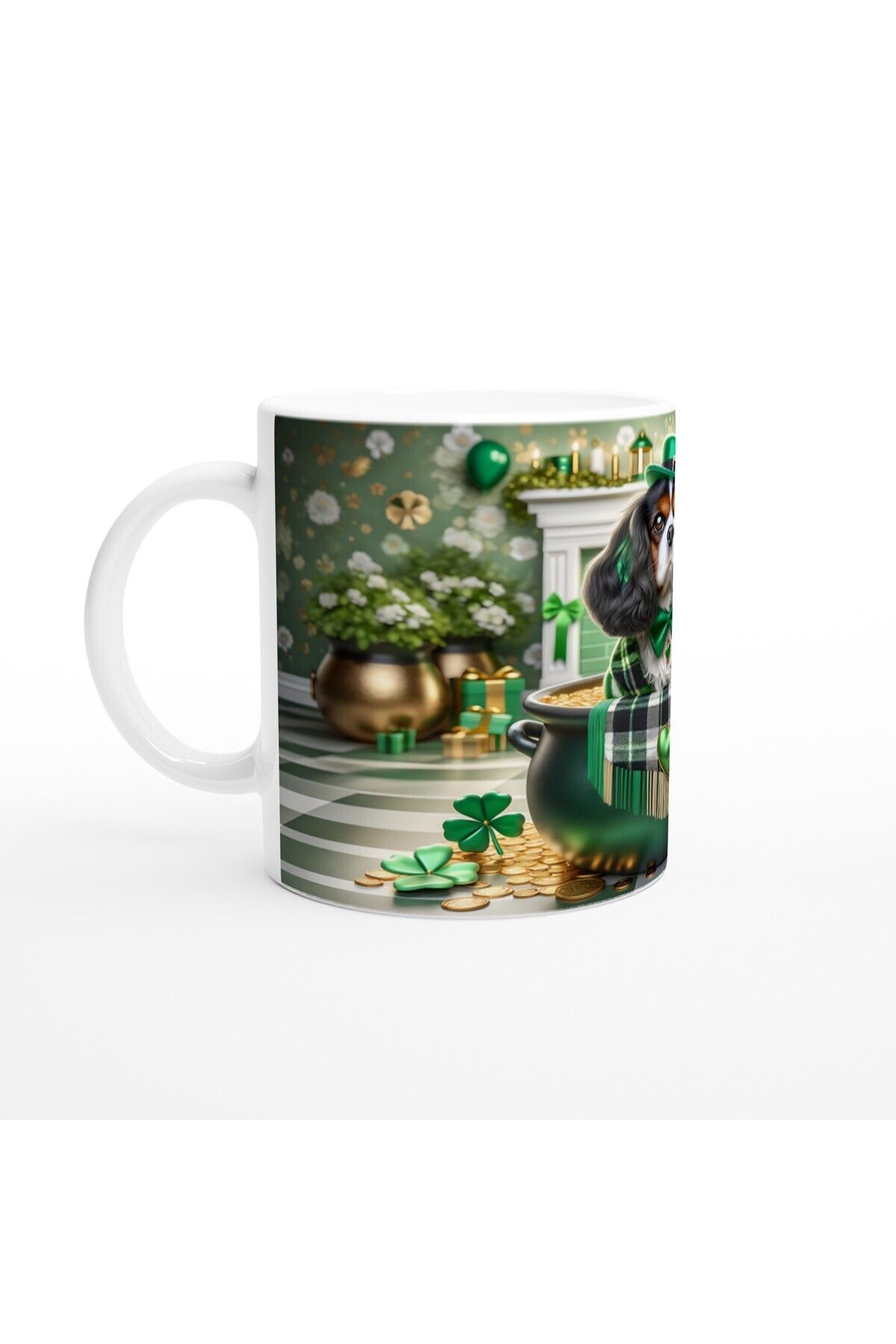 MESCHAIN-Cavalier King Charles Looking from the Pot of Luck Themed Printed Mug 2