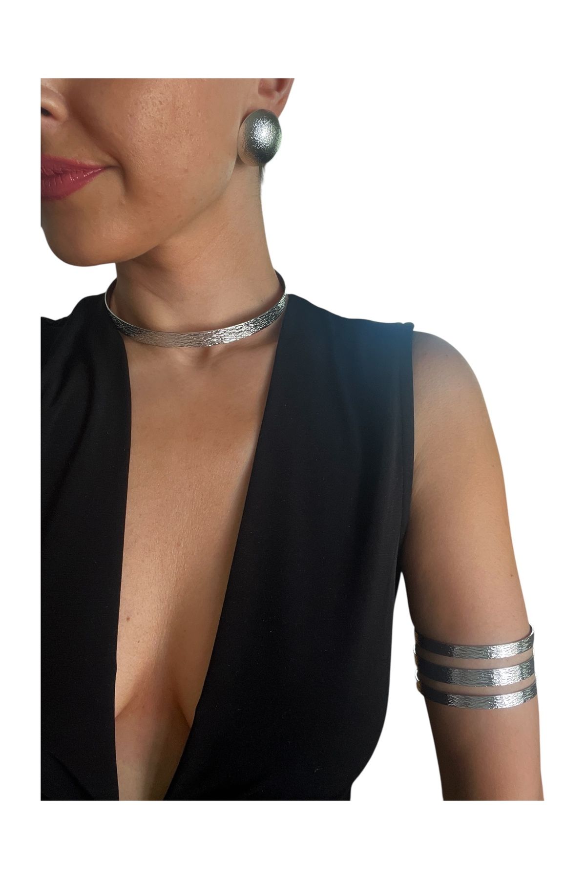 Hoop jewelery ÜÇ SIRA TASARIM PAZU BİLEKLİĞİ ARMCUFF