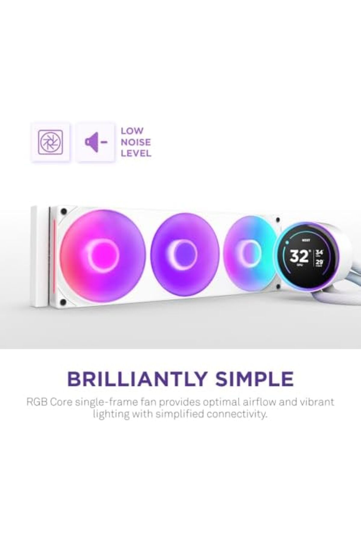 Nzxt-Kraken Elite 360 RGB Liquid Cooler for CPU - 2.7 Inch Customizable IPS LCD, Intel LGA1700/1200/ 6