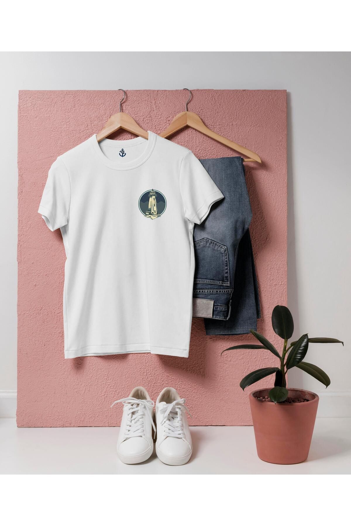 bahriyeli.jpeg Oversize Deniz Feneri 2 Tasarımlı Unisex T-Shirt