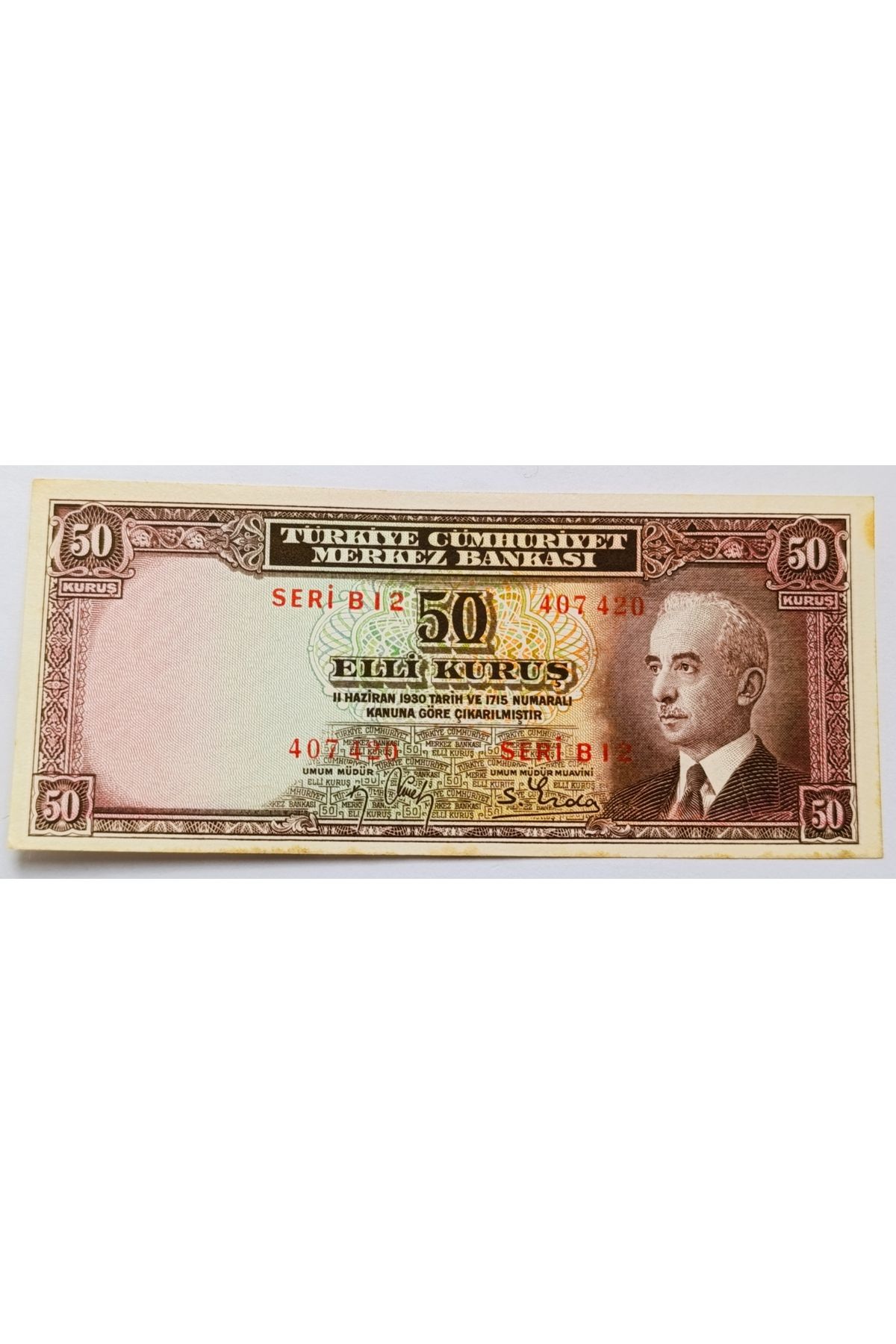 Koleksiyon 2. EMS B12 BATAN GEMİ İNÖNÜ 50 KURUŞ ÇİL
