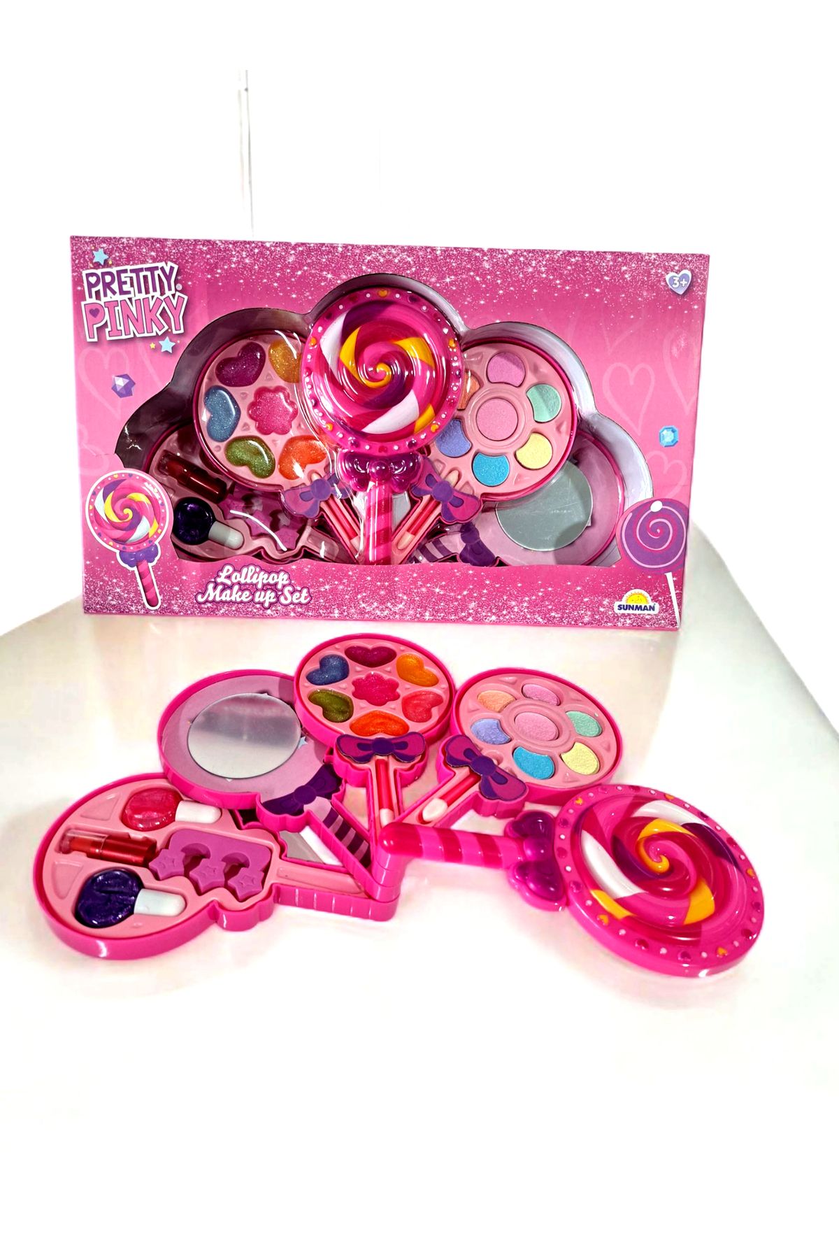 ALYTOYS OYUNCAK ŞEKER MODEL MAKYAJ SETİ 5 KATLI AYNALI SÜRÜLEBİLİNİR MAKYAJ SETİ 34X20cm