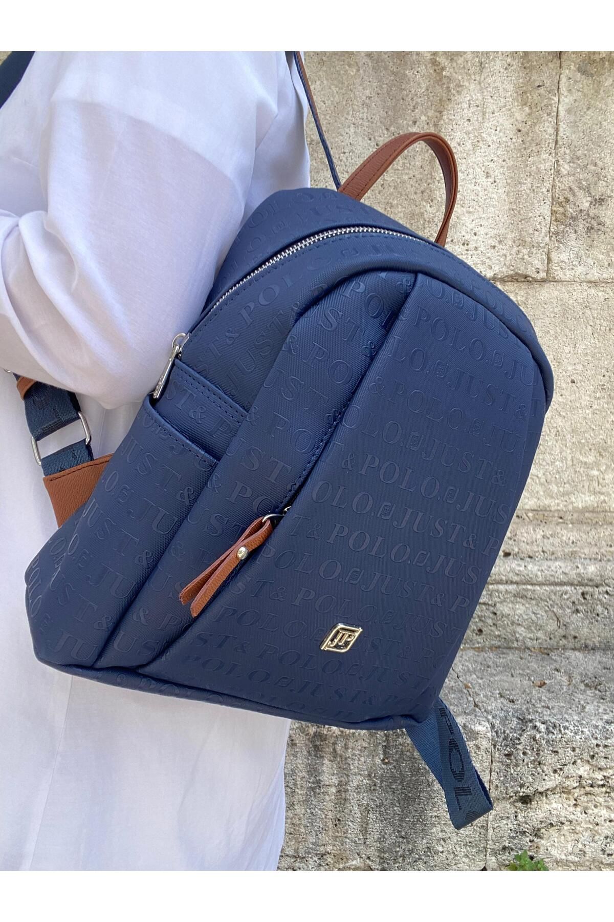 Just Polo Kadın Siyan 9 Bölmeli Orta Boy Spor Okul Günlük Çantası