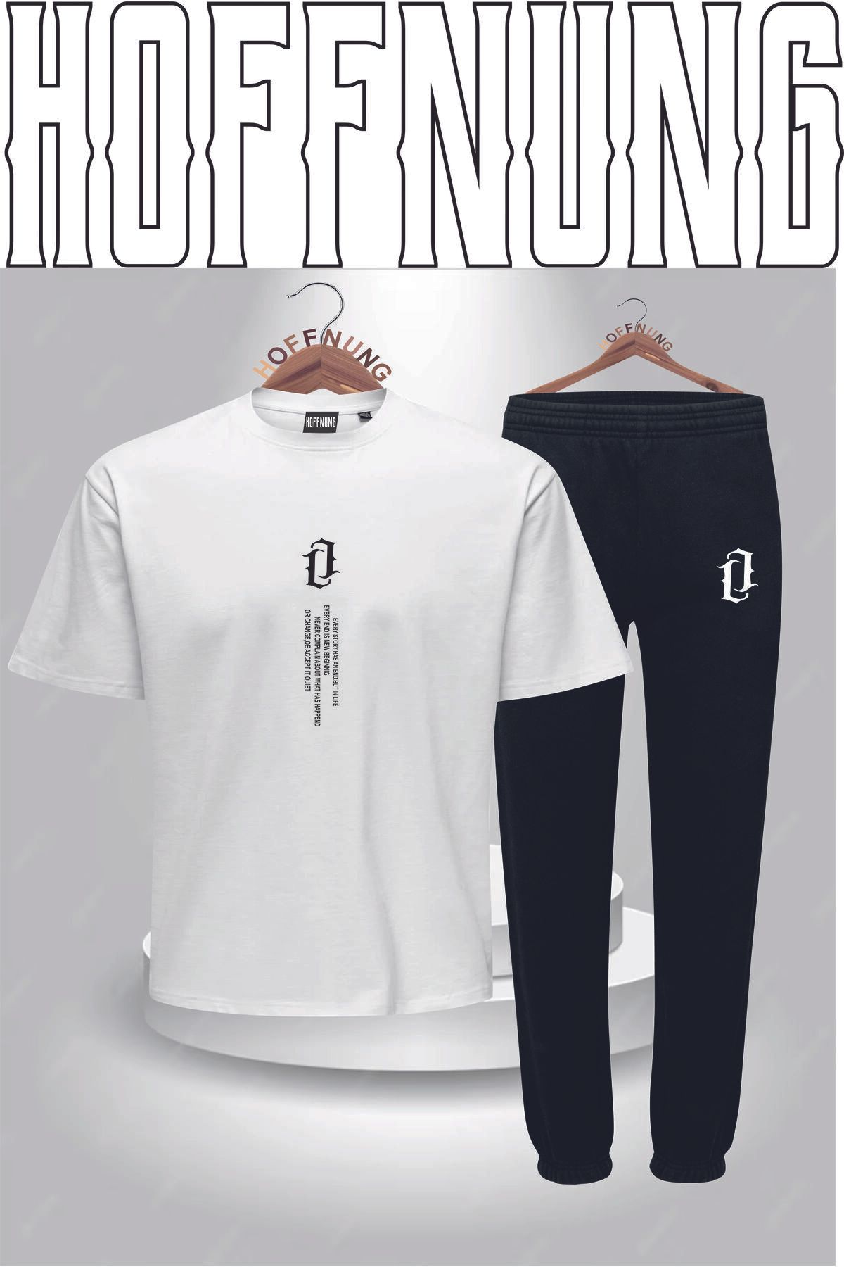 HOFFNUNG Full Pants Aşk Mektubu Dık Baskılı Hoffnun G Tshirt