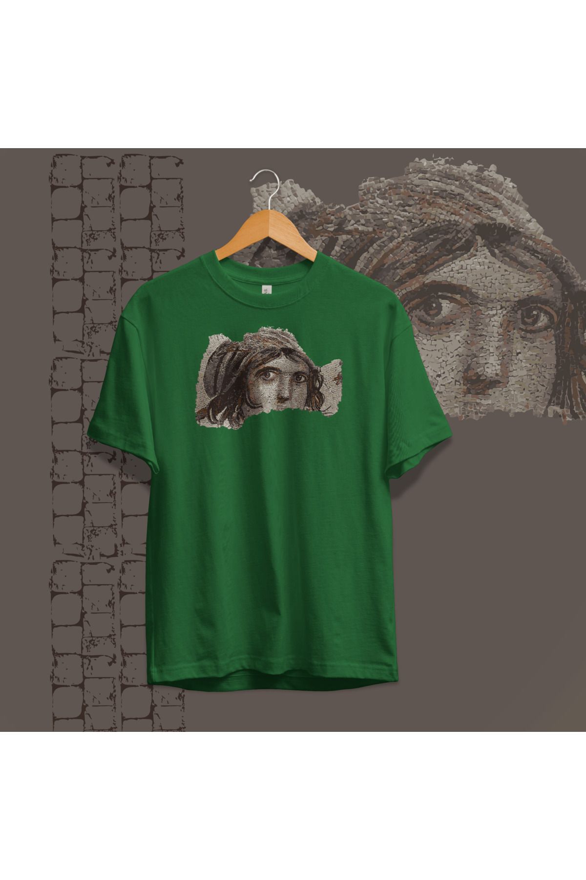 Hystoric Wear Zeugma Çingene Kızı Mozaiği Baskılı Basic T-shirt