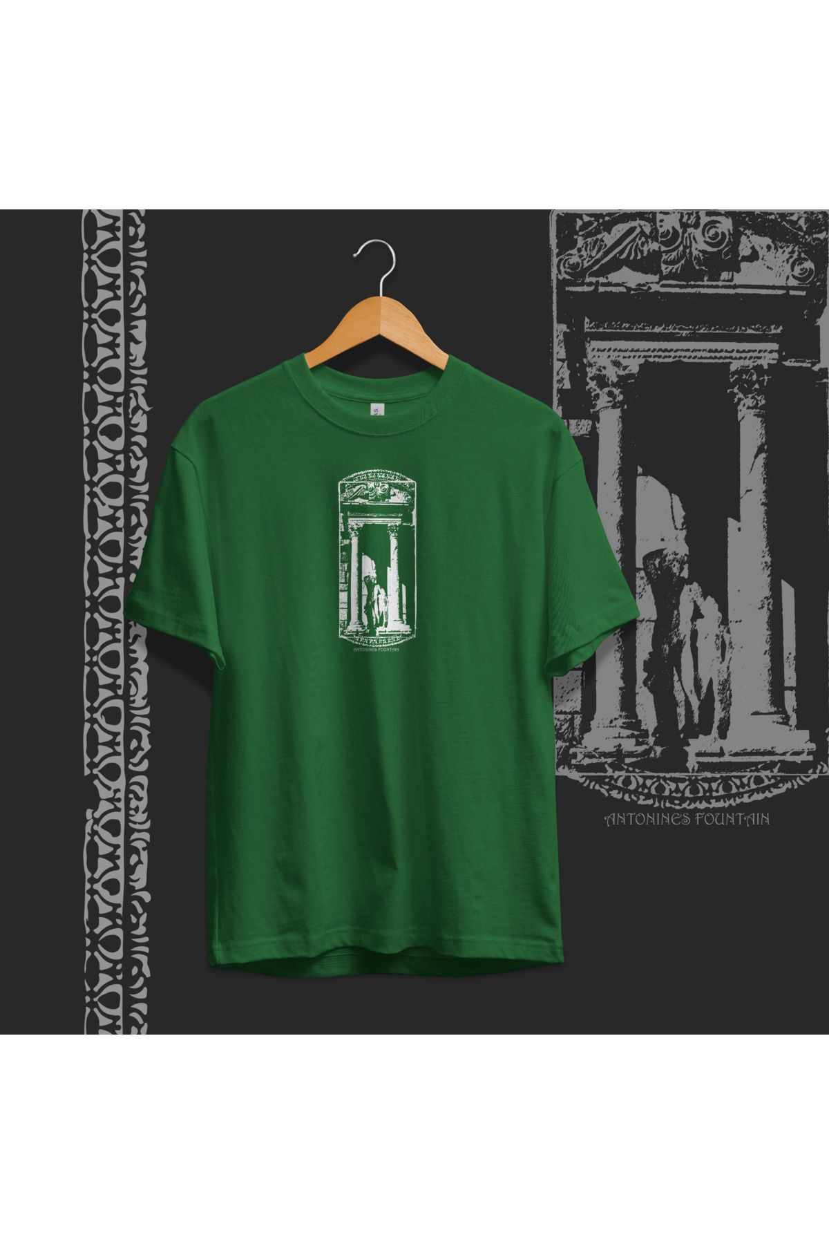Hystoric Wear Sagalassos Antik Çeşmesi Baskılı Basic T-shirt
