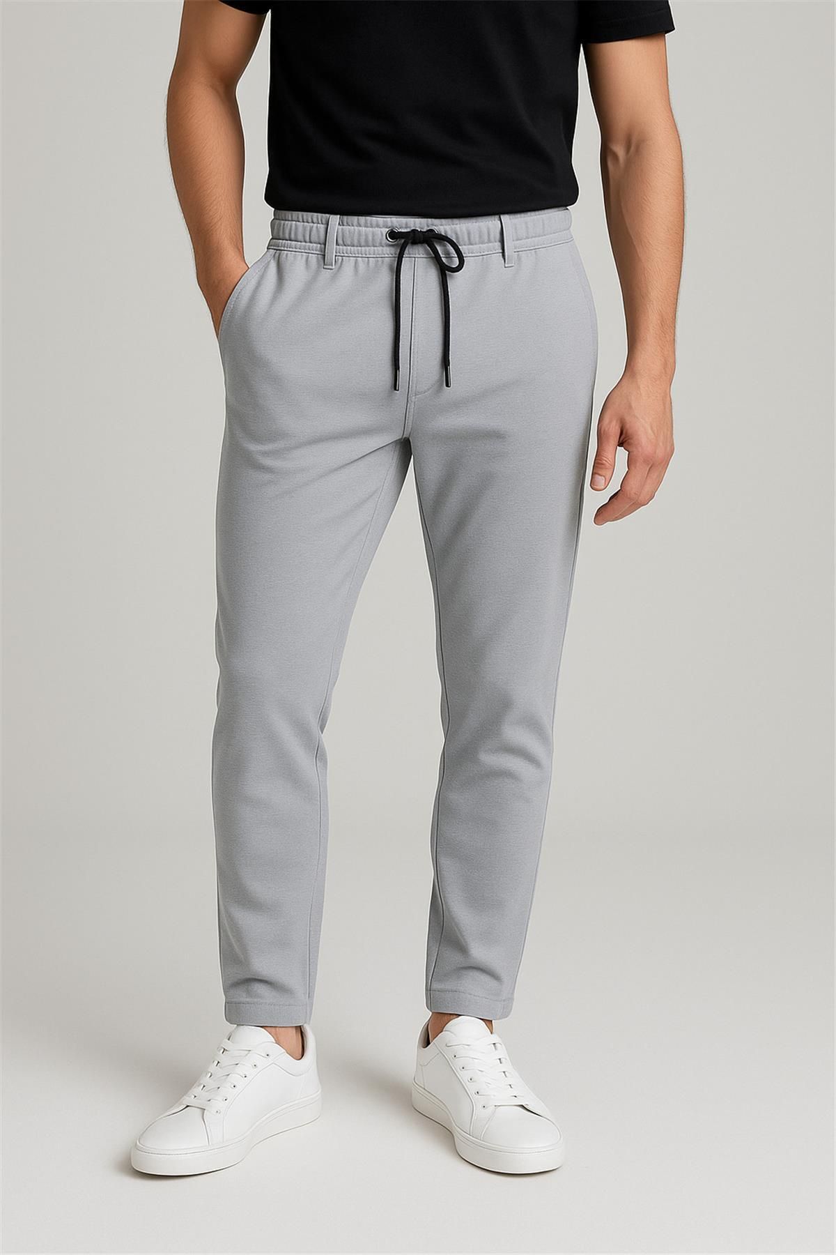Trend07 ZAR KUMAŞ PANTALON AÇIK GRİ