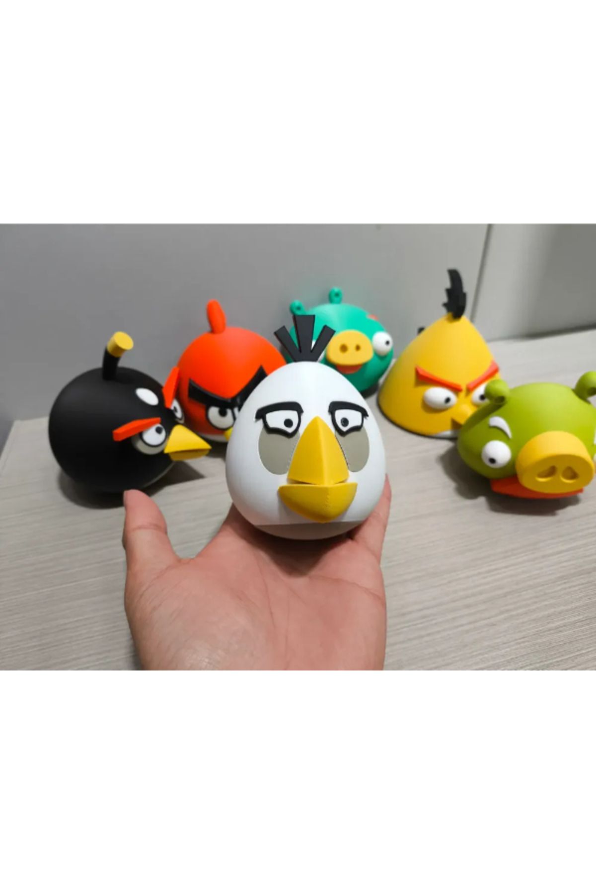 NOMOTHETIC Angry Birds Beyaz Kuş Figürü – Renkli, Yapıştırıcısız Montaj
