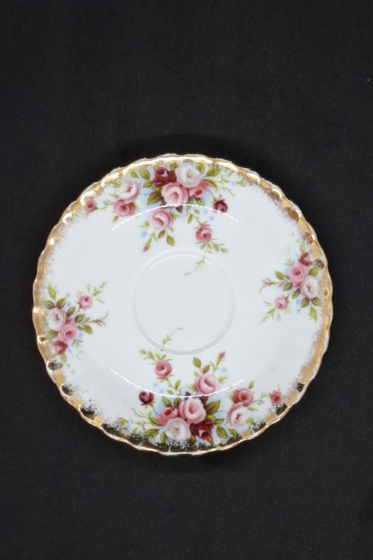 Royal Albert Cottage Garden Bone China England Antika Porselen Kahve Fincan Tabağı 12 cm