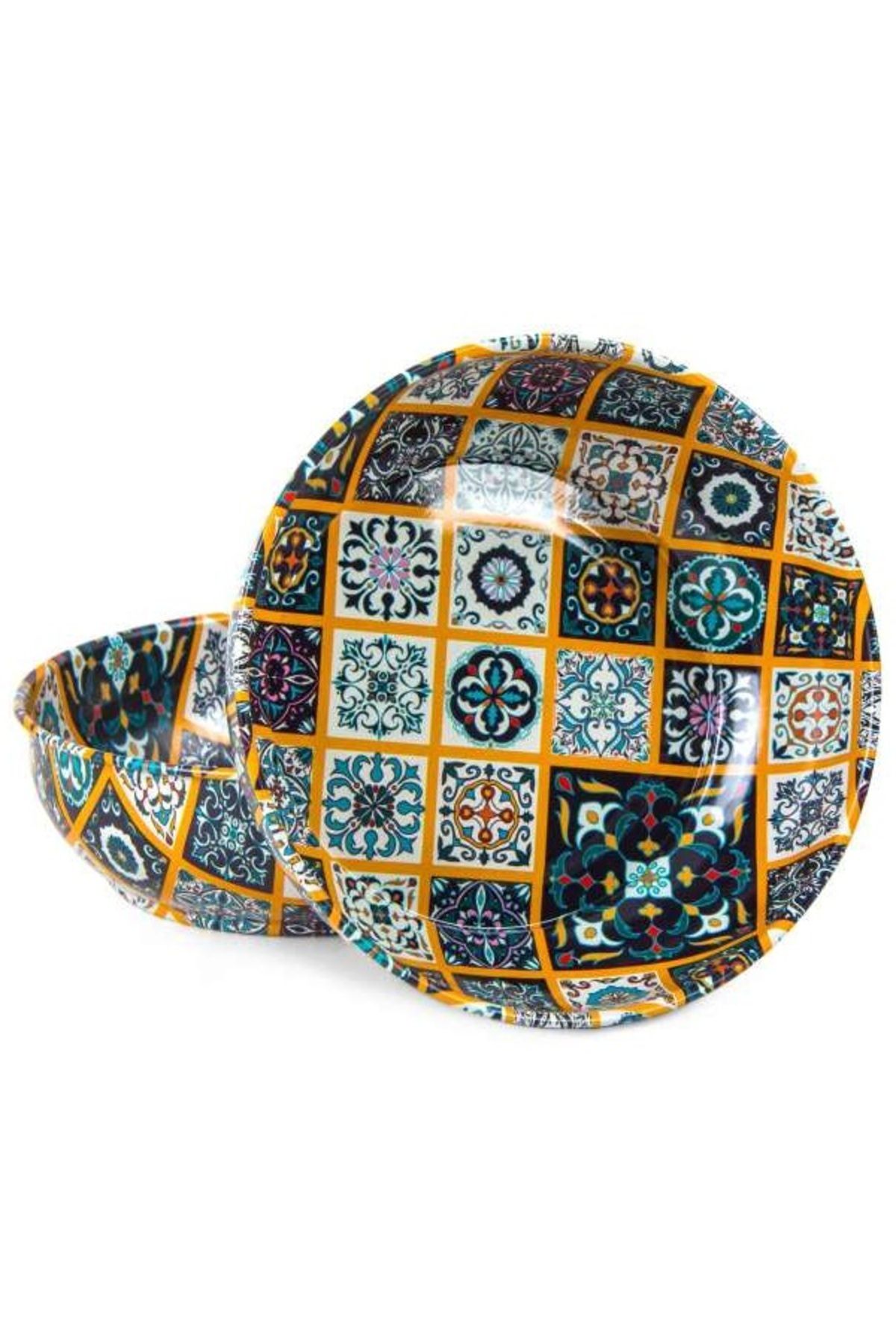 GRANDSTORE Desenli Metal Çerezlik Büyük Boy