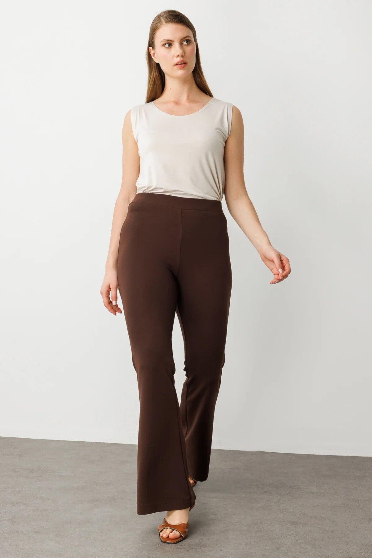 ON TRİKO İnce Fitilli İspanyol Paça Tayt Pantolon 54164-25