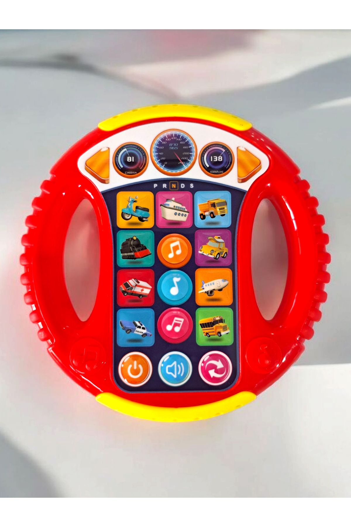 ALYTOYS Oyuncak Direksiyon Sesli Müzikli 14cm Sesli Işıklı Müzikli Tuşlu 9 Çeşit ses