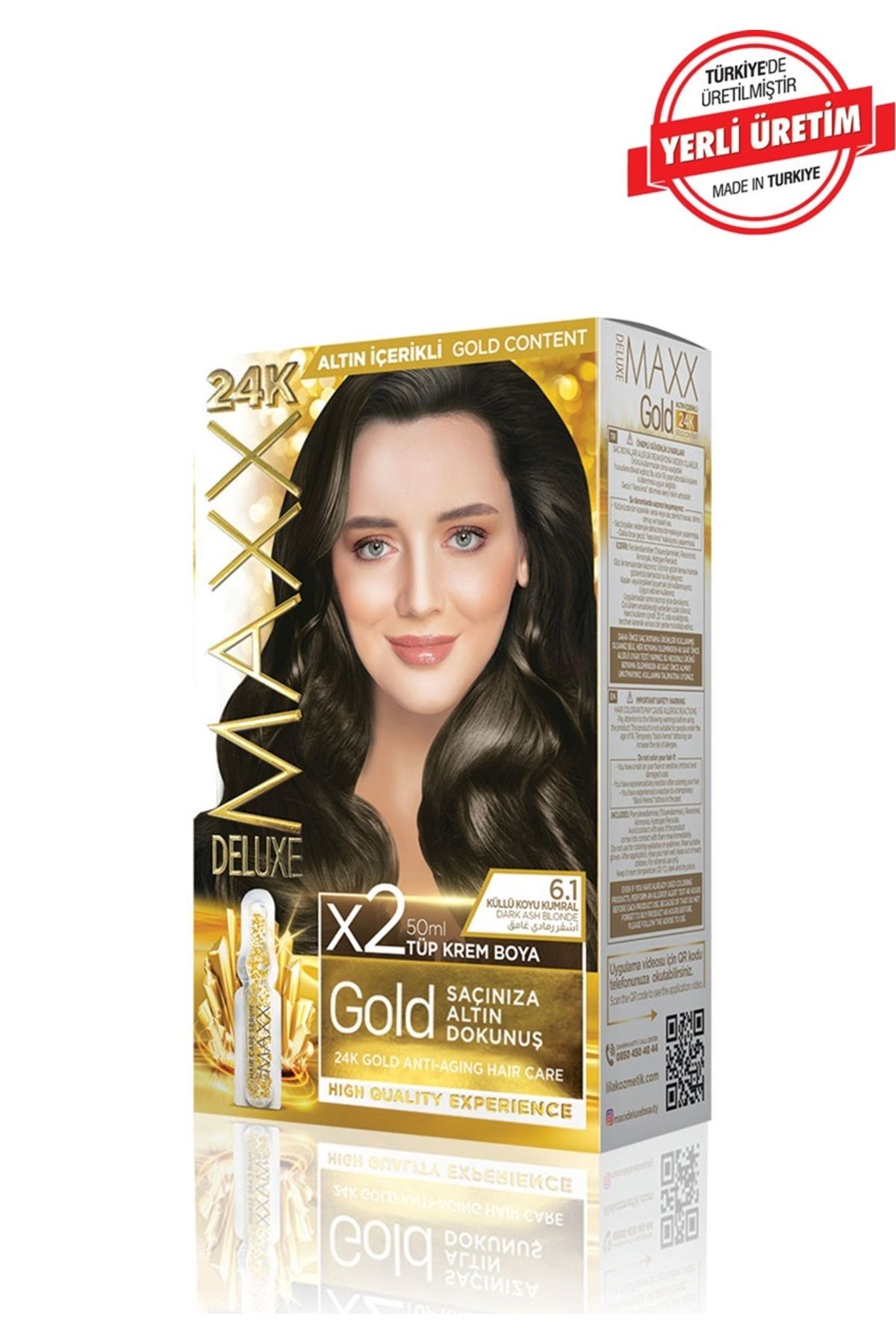 MAXX DELUXE Gold Series Saç Boya Seti 2 Tüp Boya 2 Oksidan 30 Harika Renk Seçeneği